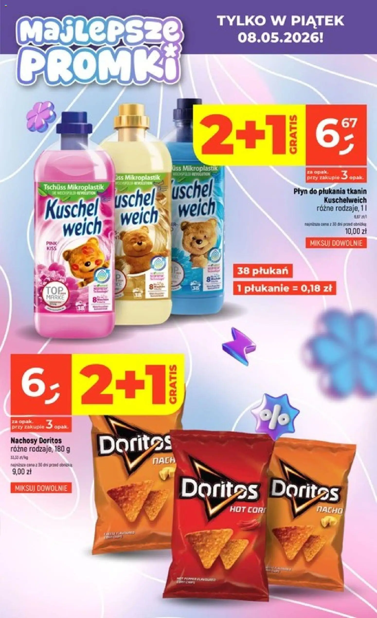 Dealz gazetka - Majlepsze promki od 07.05.2026 | Strona: 3 | Produkty: Doritos, Płyn do płukania tkanin