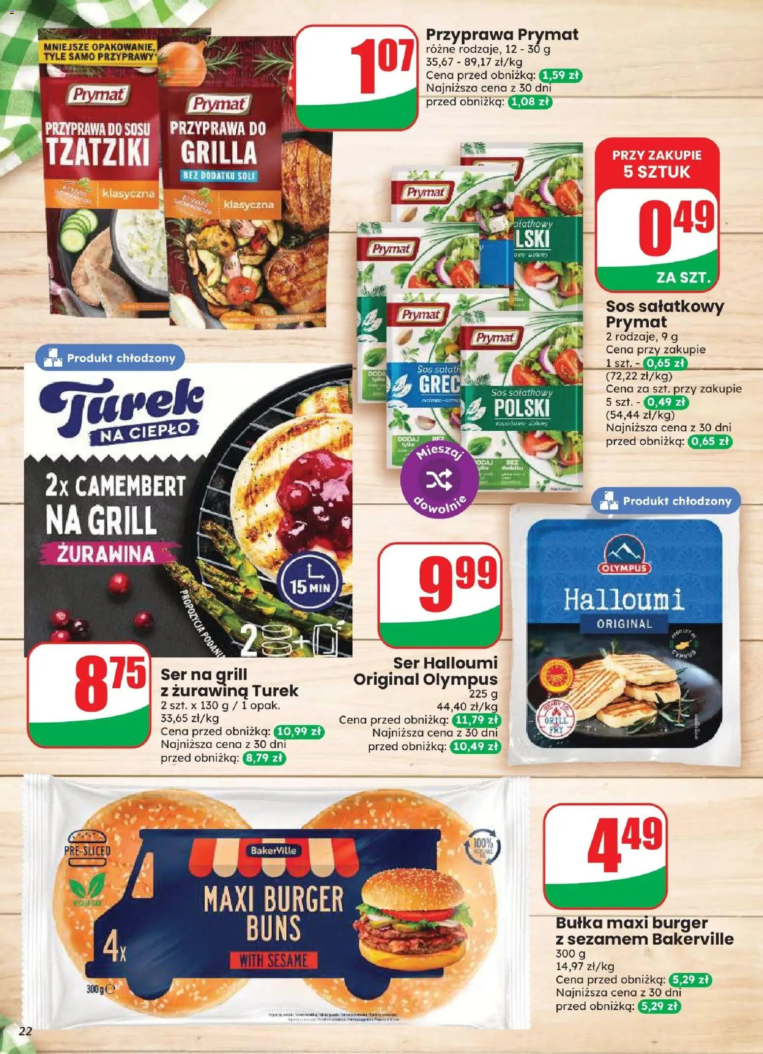 Dino gazetka od 12.08.2026 | Strona: 22 | Produkty: Camembert, Żurawina, Ser halloumi, Przyprawy
