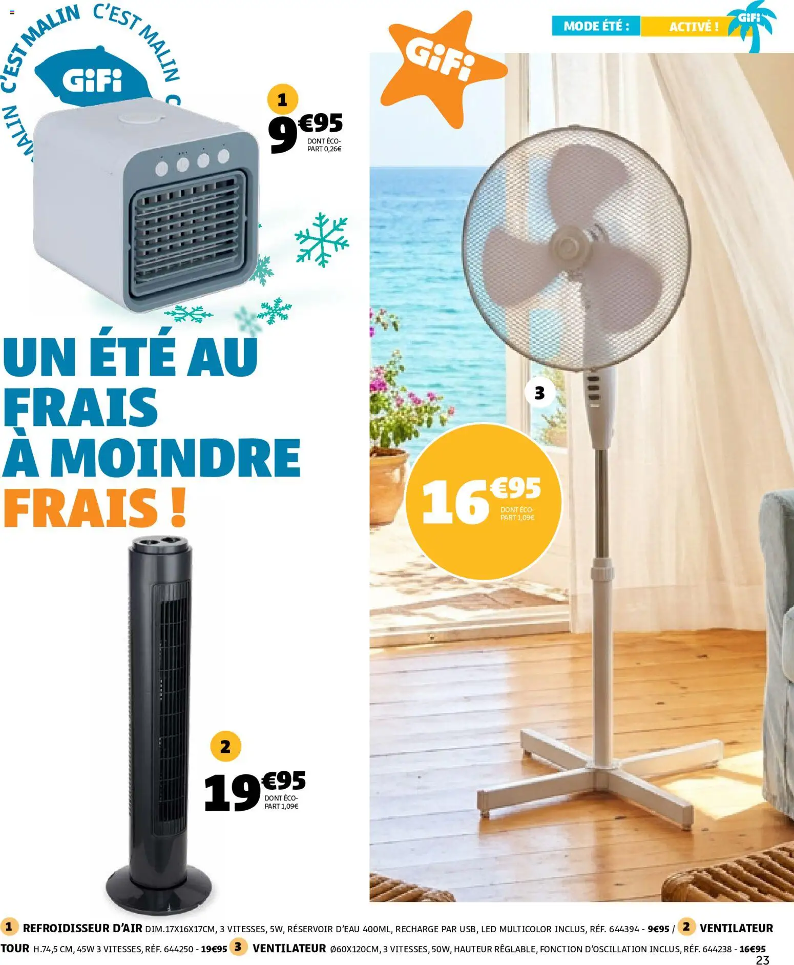 {H1} | Page: 23 | Produits: Ventilateur, Réservoir d'eau