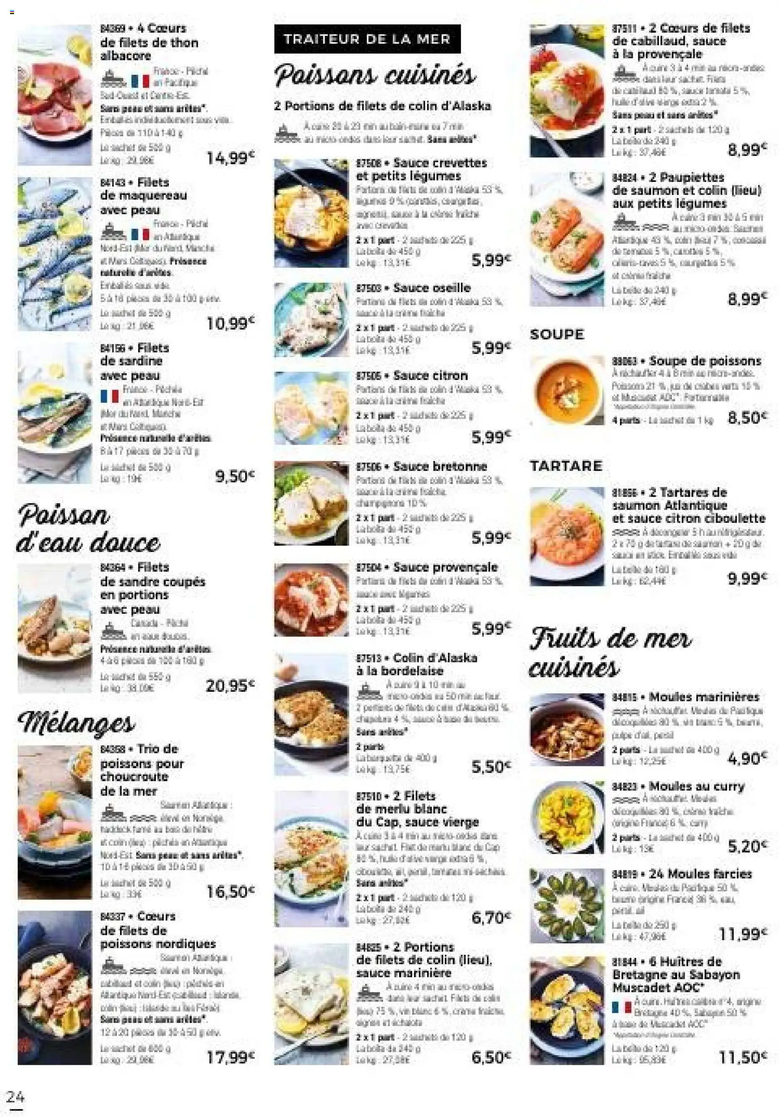 {H1} | Page: 30 | Produits: Maquereau, Crevettes, Curry, Thon