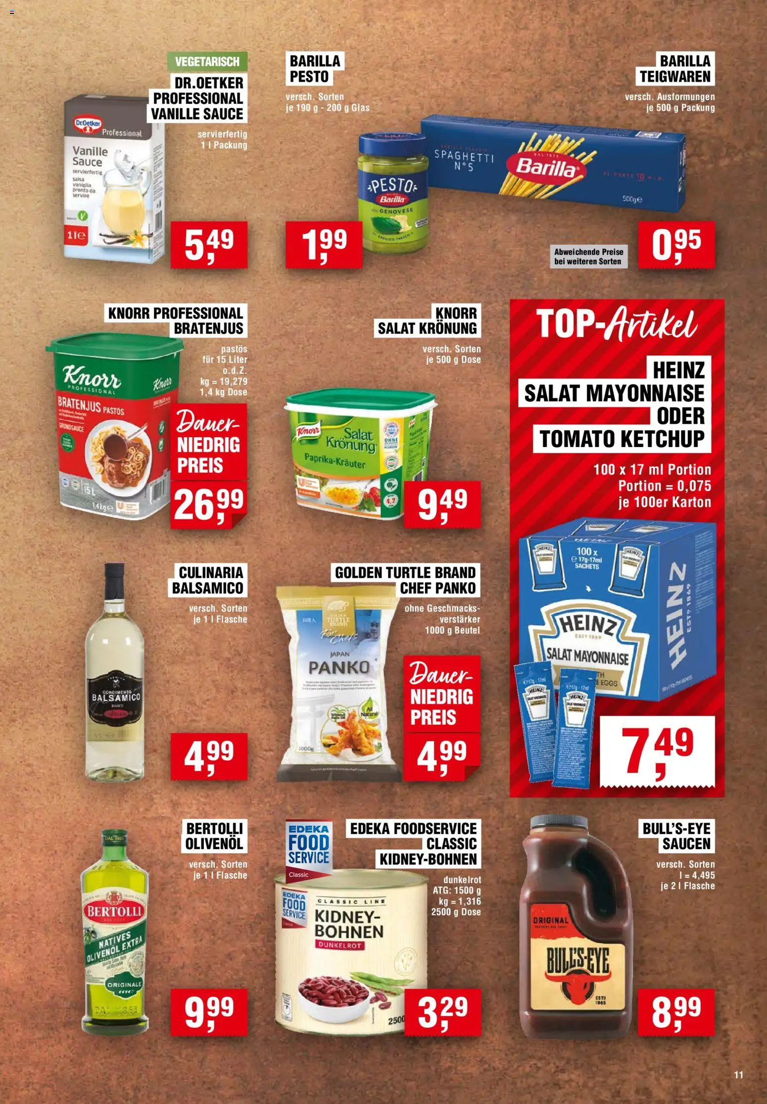 Handelshof Prospekt – gültig ab 24.09.2026 | Seite: 11 | Produkte: Barilla, Knorr, Verstärker, Ketchup