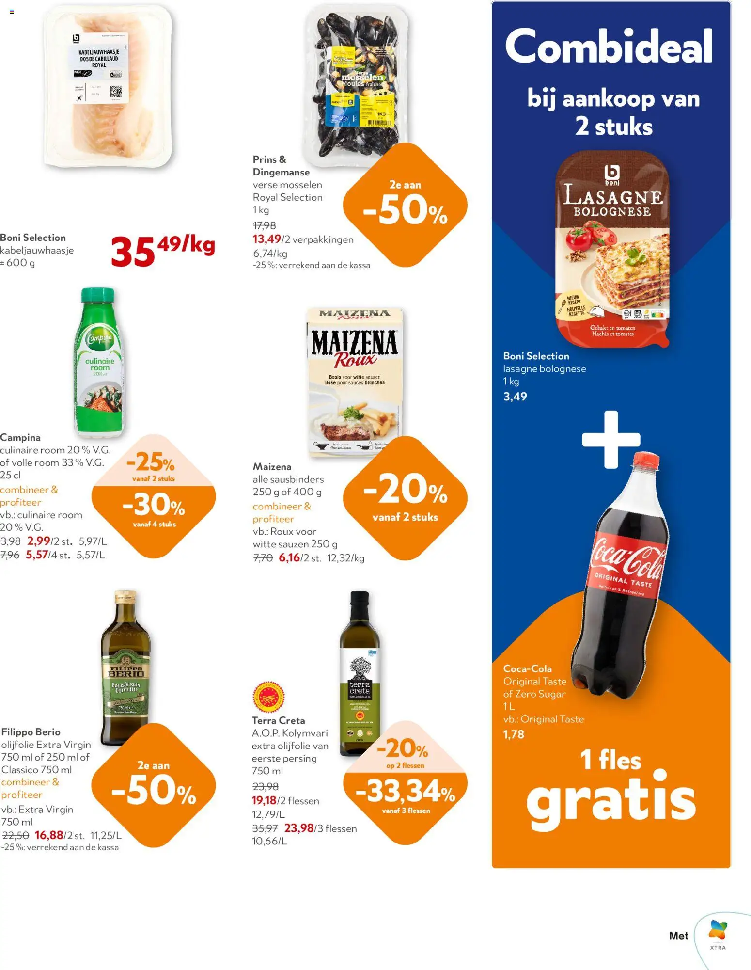 {H1} | Pagina: 13 | Producten: Fles, Mosselen, Lasagne, Room