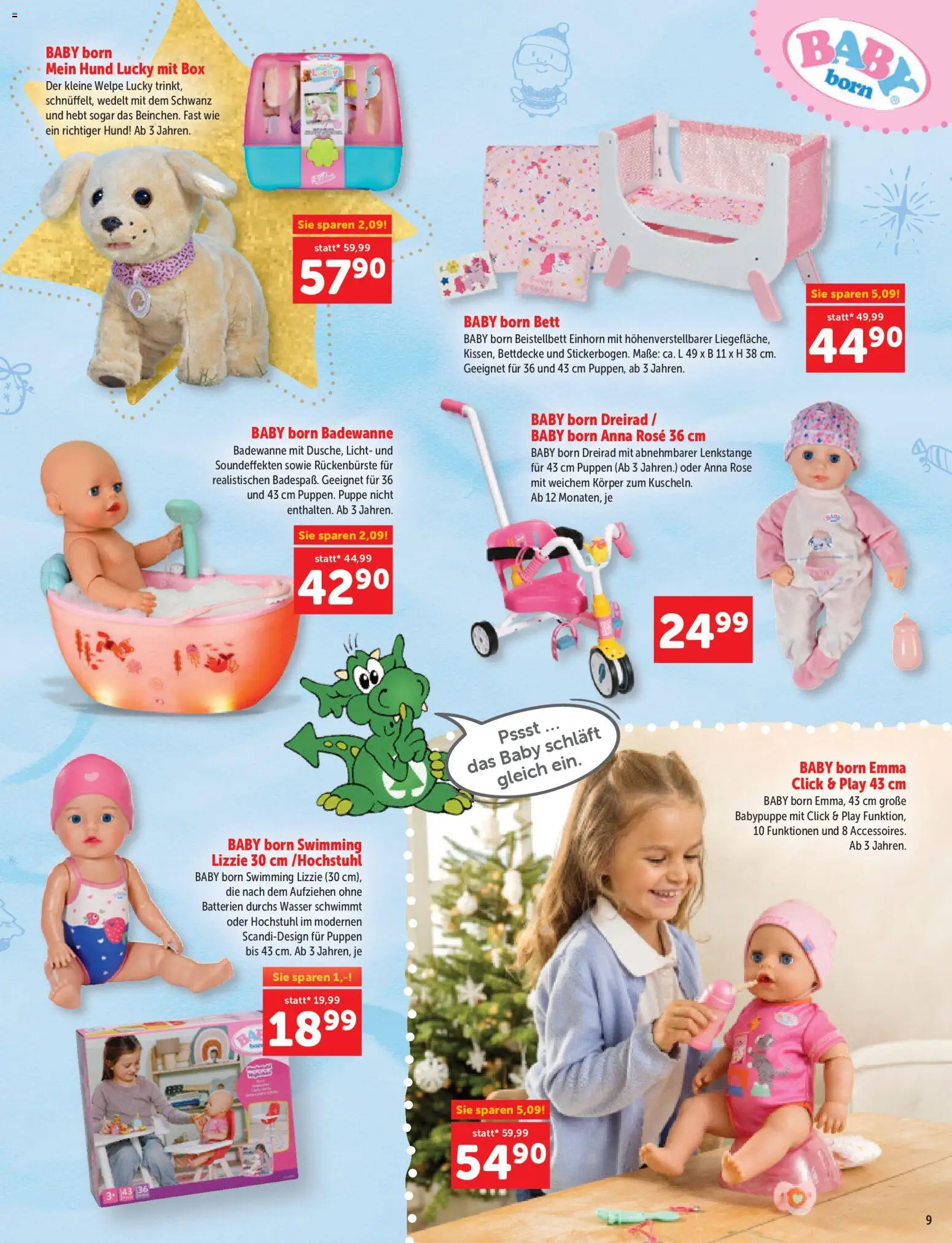 Interspar Sonderfolder Kindergeschenke gültig ab 27.10.2026 | Seite: 9 | Produkte: Wasser, Bett, Box