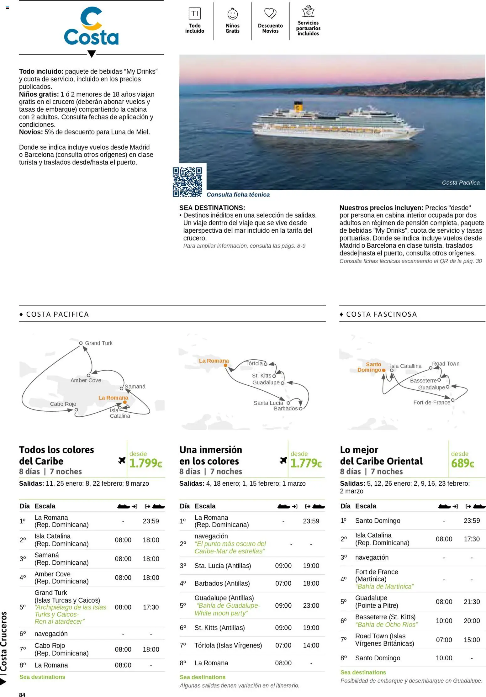 Viajes El Corte Inglés Cruceros marítimos │ válido desde el 01/01/2026 | Página: 85 | Productos: Ron, Bebidas, Navegación