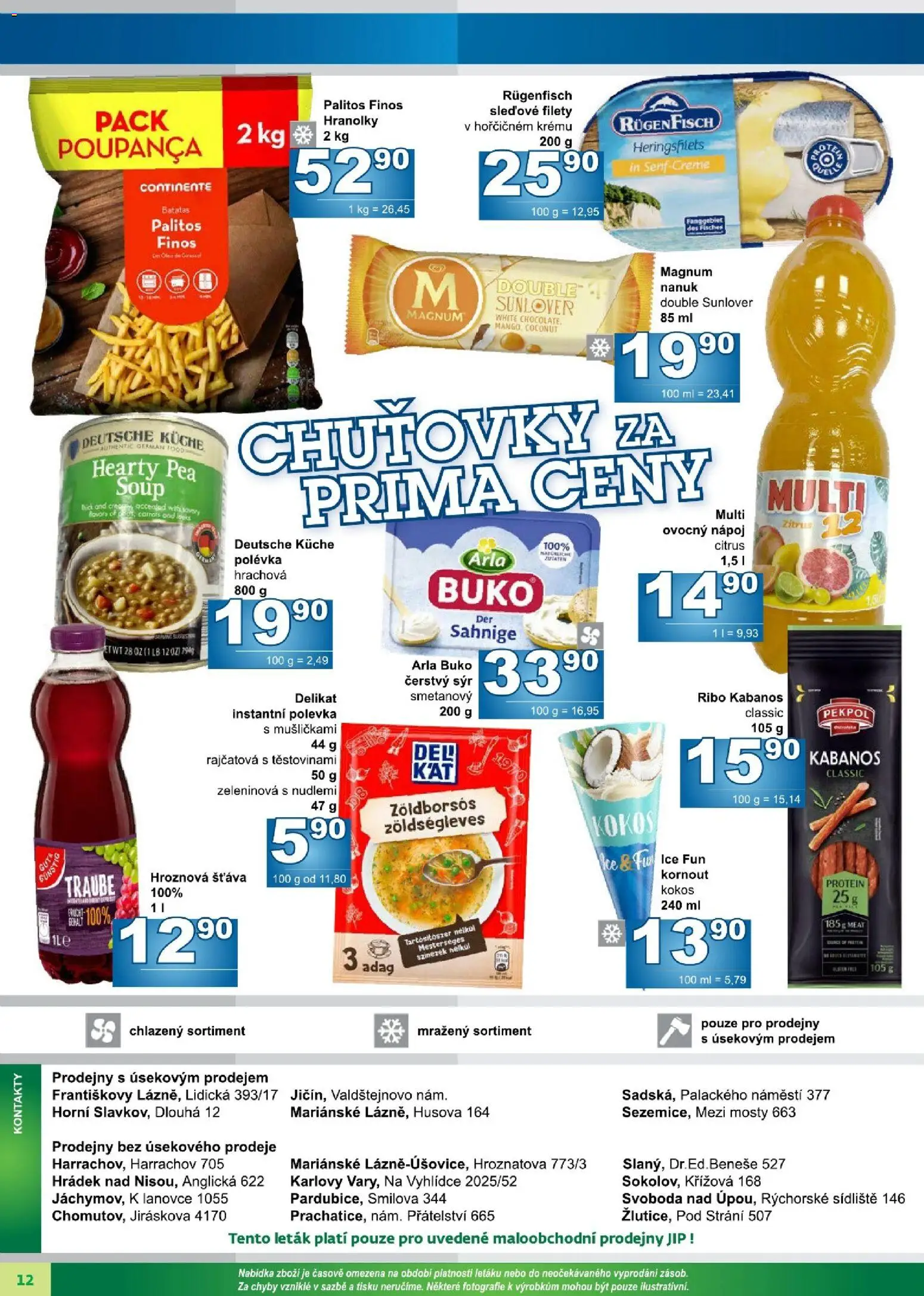 Jip leták od 12.08.2026 | Strana: 12 | Produkty: Nanuk, Hranolky, Protein, Čerstvý sýr