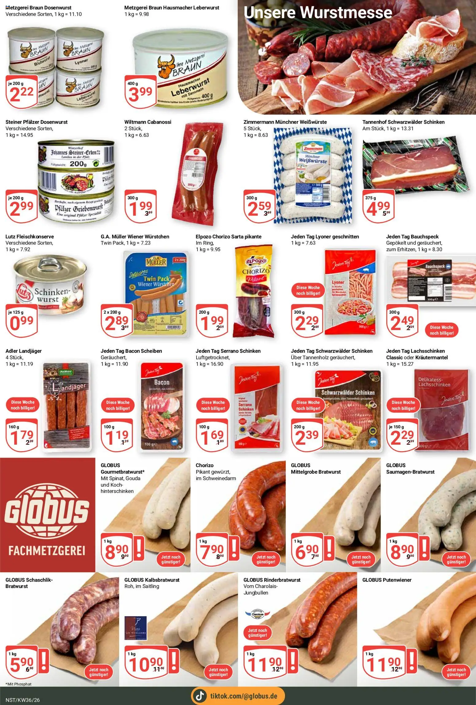 Globus Prospekt Neustadt a.d. Weinstraße – gültig ab 31.08.2026 | Seite: 16 | Produkte: Wiener wurstchen, Gouda, Serrano schinken, Schinken