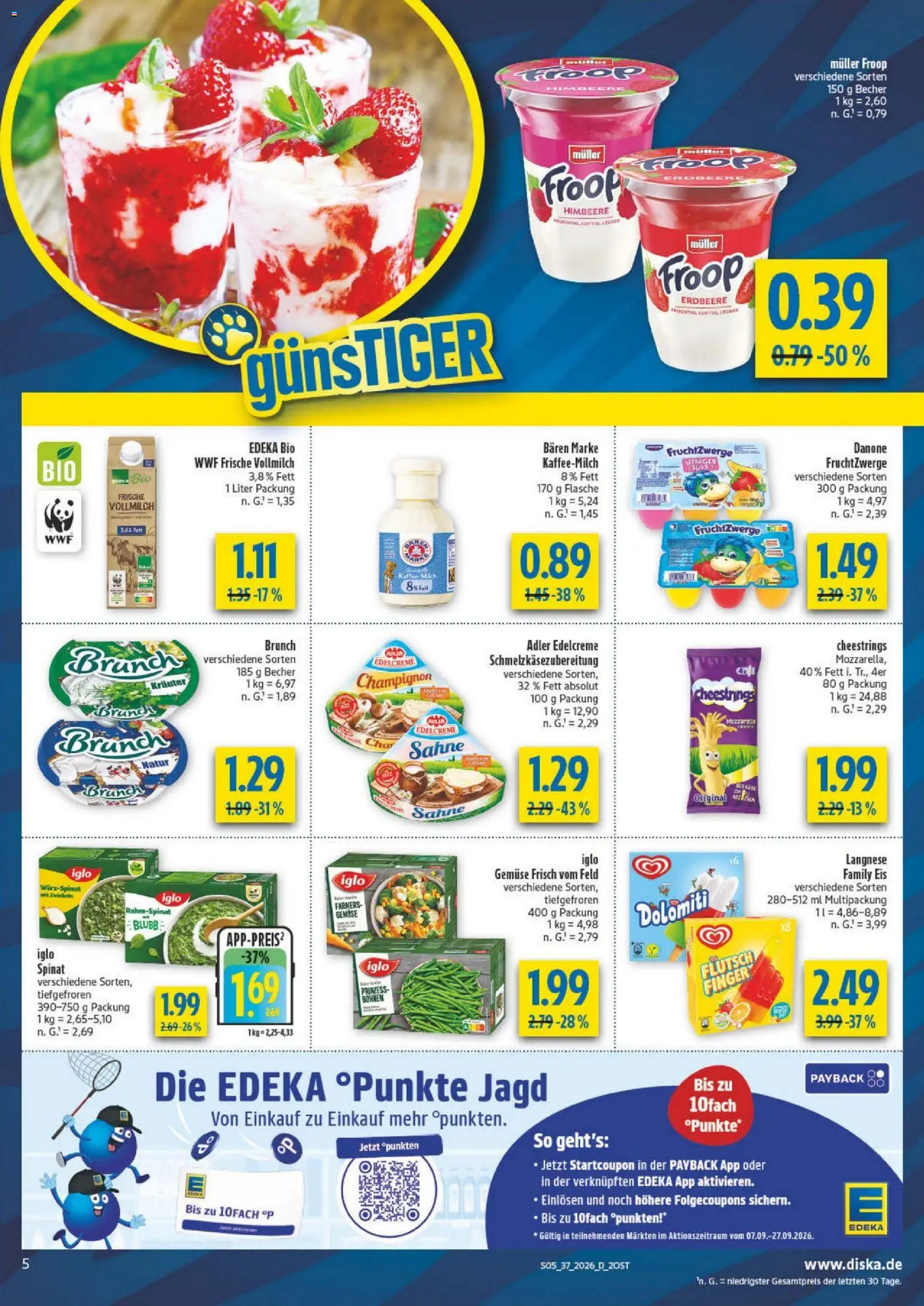 Diska - Diska Angebote Sachsen-Thüringen KW37 – gültig ab 02.09.2026 | Seite: 5 | Produkte: Froop, Langnese, Sahne, Eis