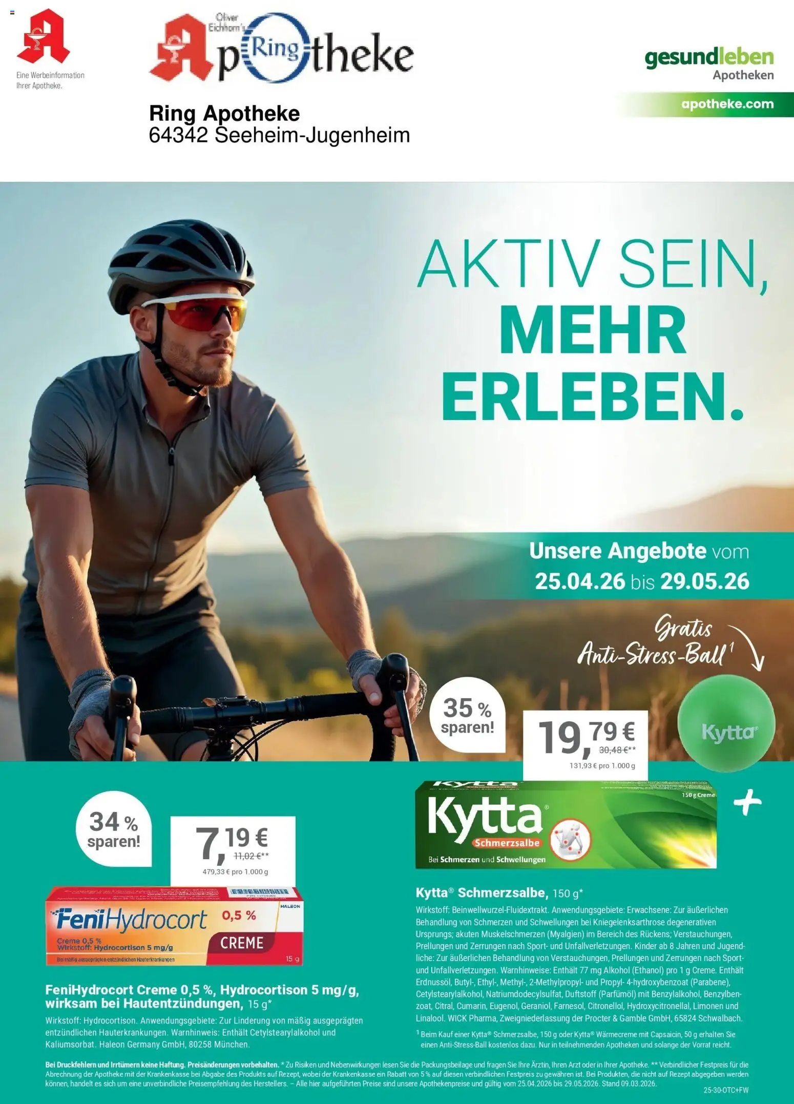 Angebote - Ihre Apotheke vor Ort: Jetzt alle Angebote auch online entdecken! (ab 24.04.2026) zum Blättern | Seite: 1 | Produkte: Theke, Creme
