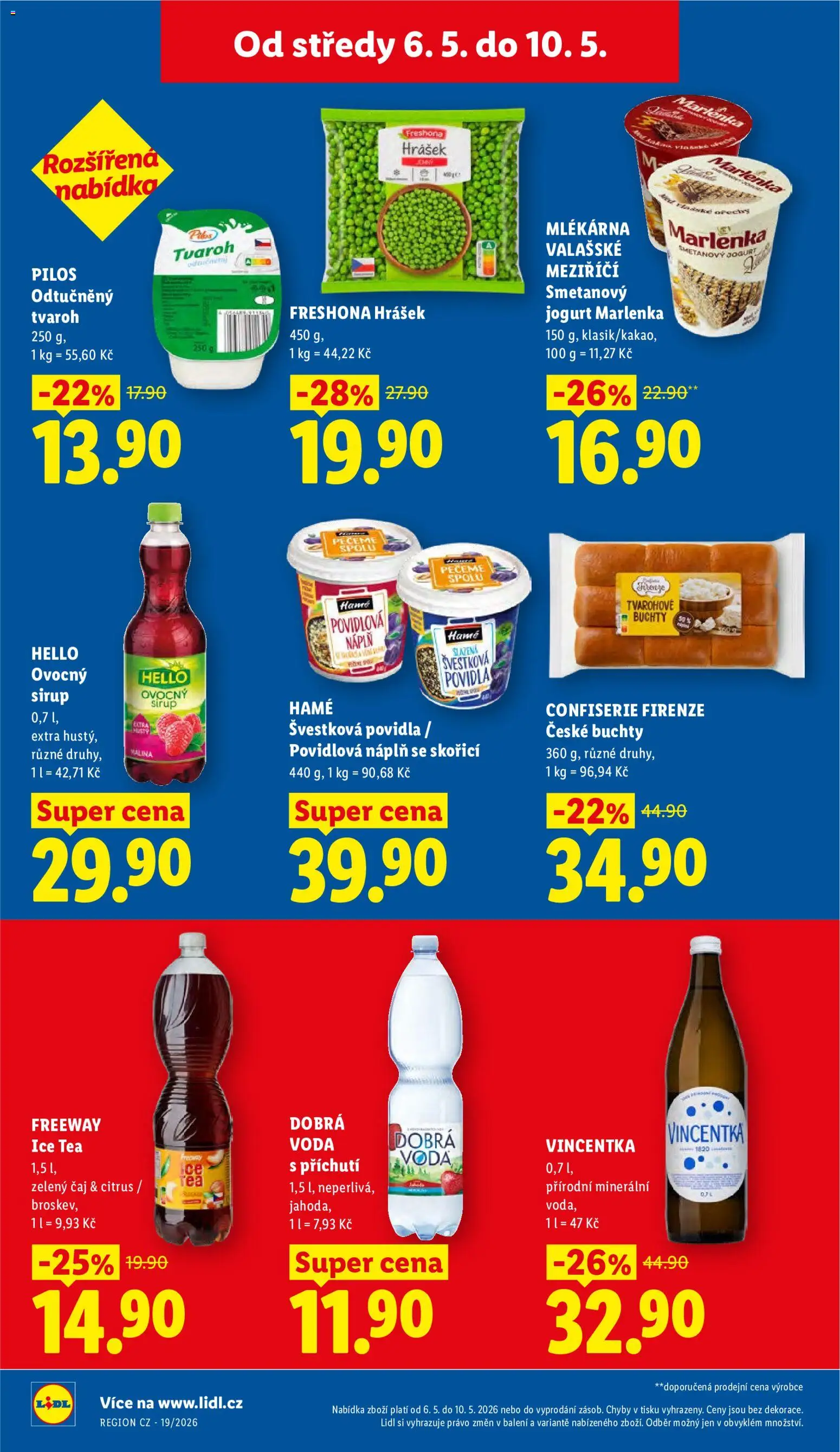 Lidl leták od 06.05.2026 | Strana: 22 | Produkty: Smetanový jogurt, Povidla, Sirup, Minerální voda