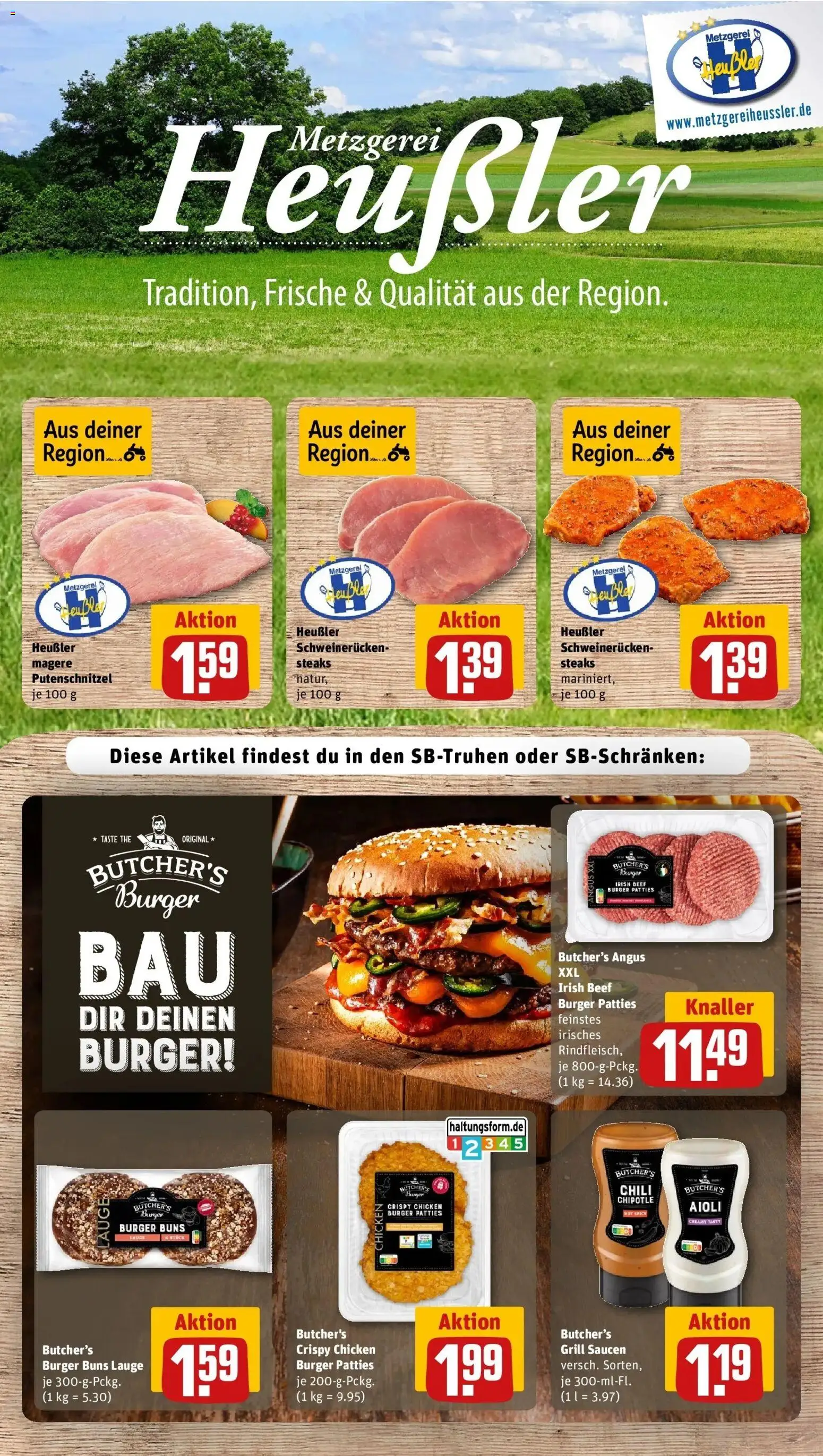 REWE Prospekt ab 05.10.2026 zum Blättern » Angebote | Seite: 10 | Produkte: Grill, Burger, Putenschnitzel, Chili
