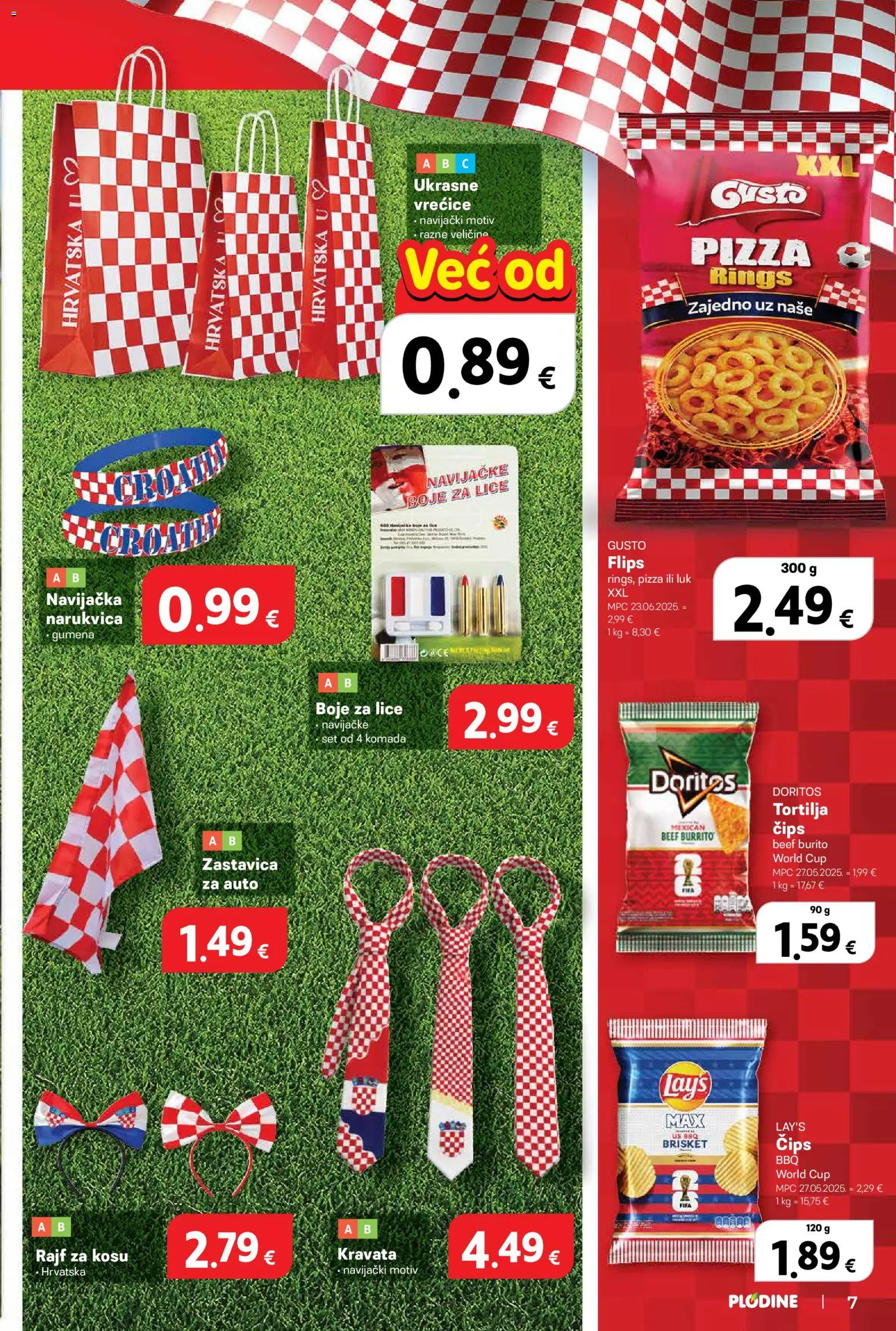 Plodine katalog | vrijedi od 17.06.2026 | Stranica: 7 | Proizvodi: Flips, Pizza, Luk, Narukvica