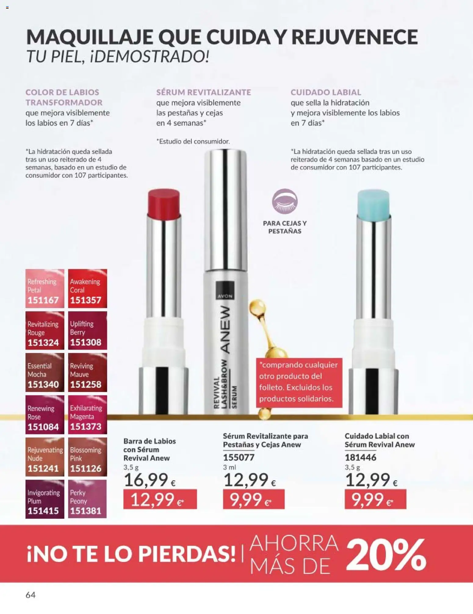 Catálogo AVON campaña 5 │ válido desde el 01.05.2026 | Página: 64 | Productos: Maquillaje, Sérum, Té, Serum pestañas