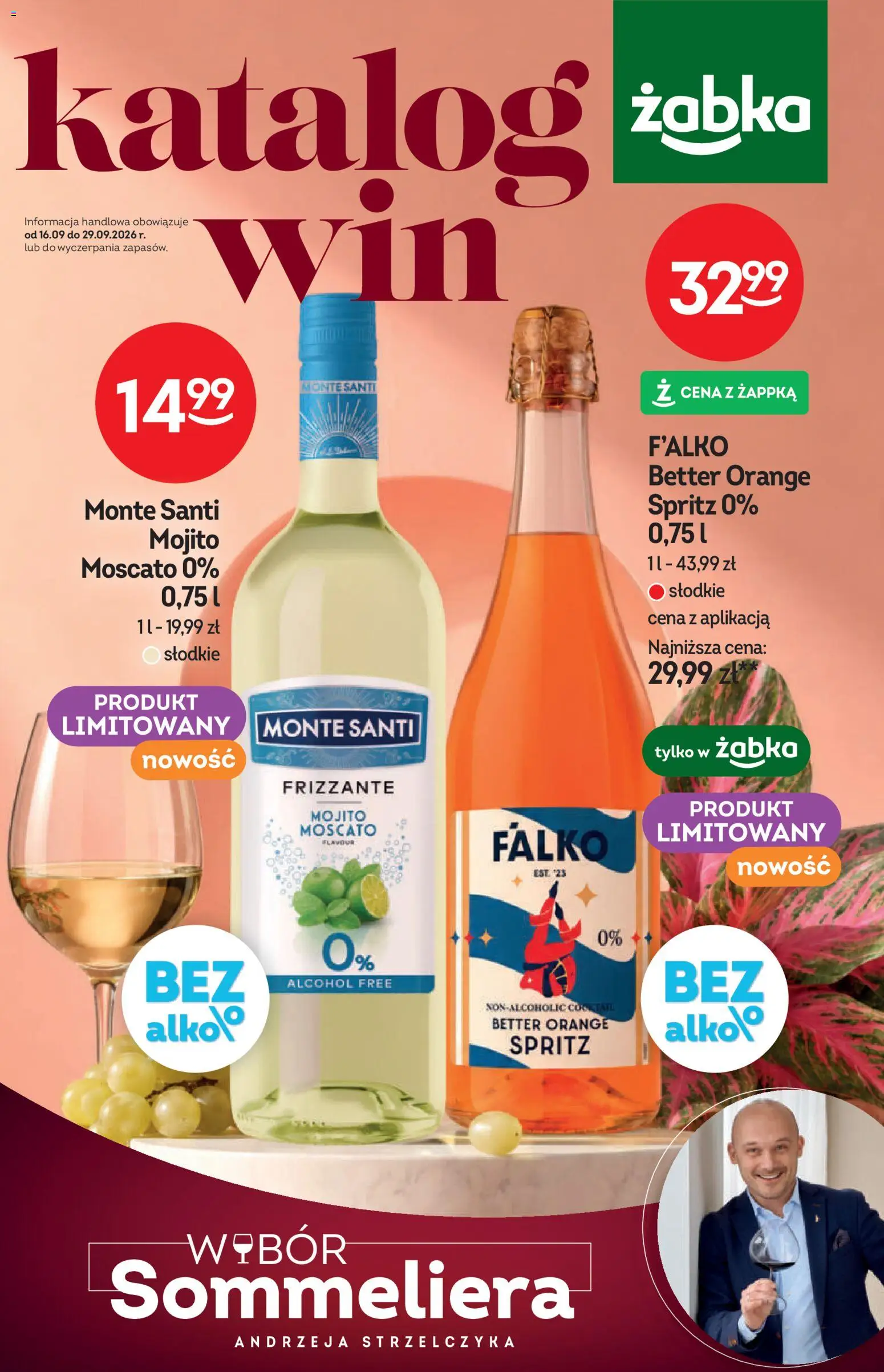 Żabka gazetka - Katalog win od 16.09.2026 | Strona: 1 | Produkty: Mojito, Monte santi spritz, Monte Santi