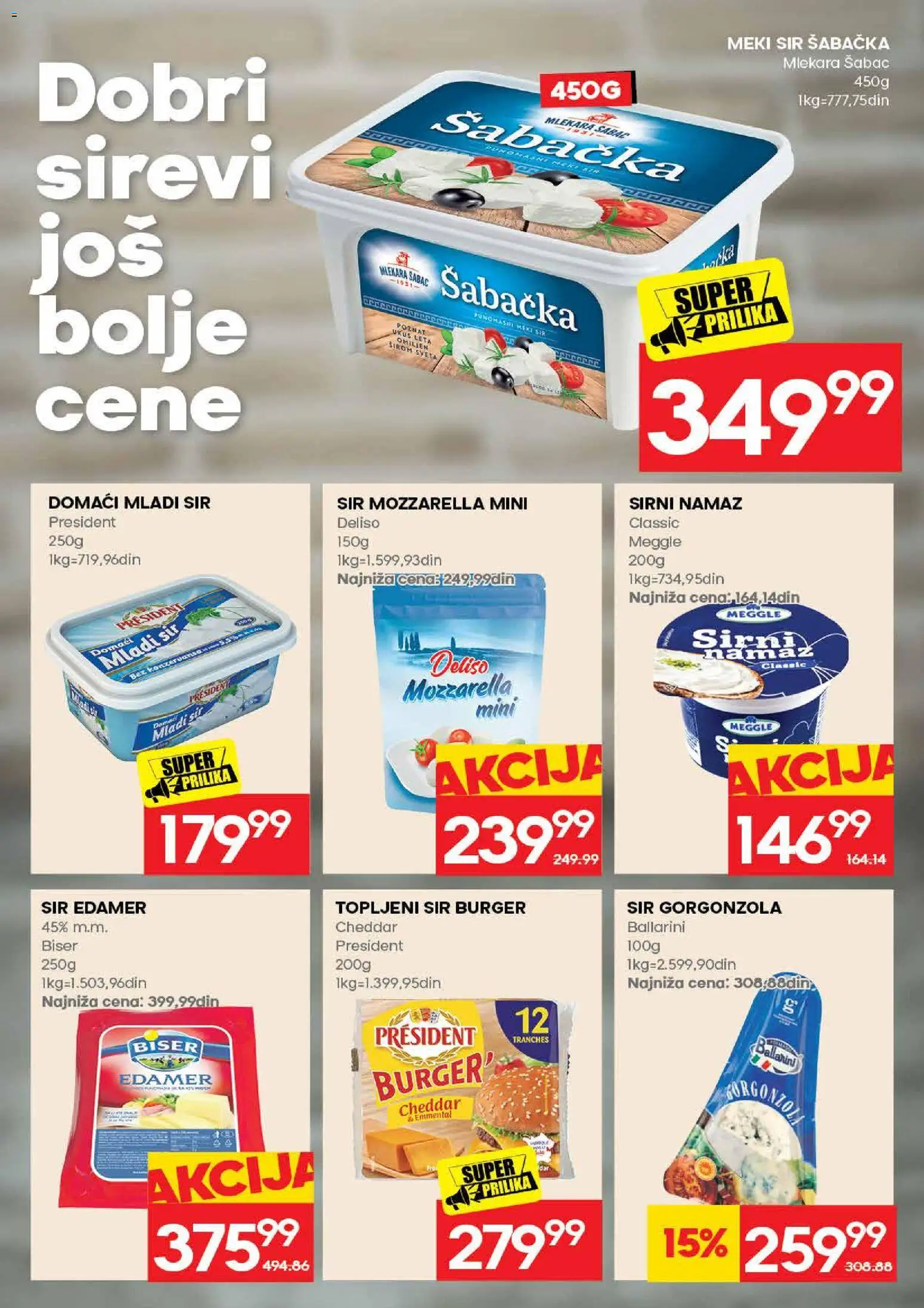 Mercator katalog - važi od 25.06.2026 | Strana: 9 | Proizvode: Burger, Edamer, Sir, Mozzarella