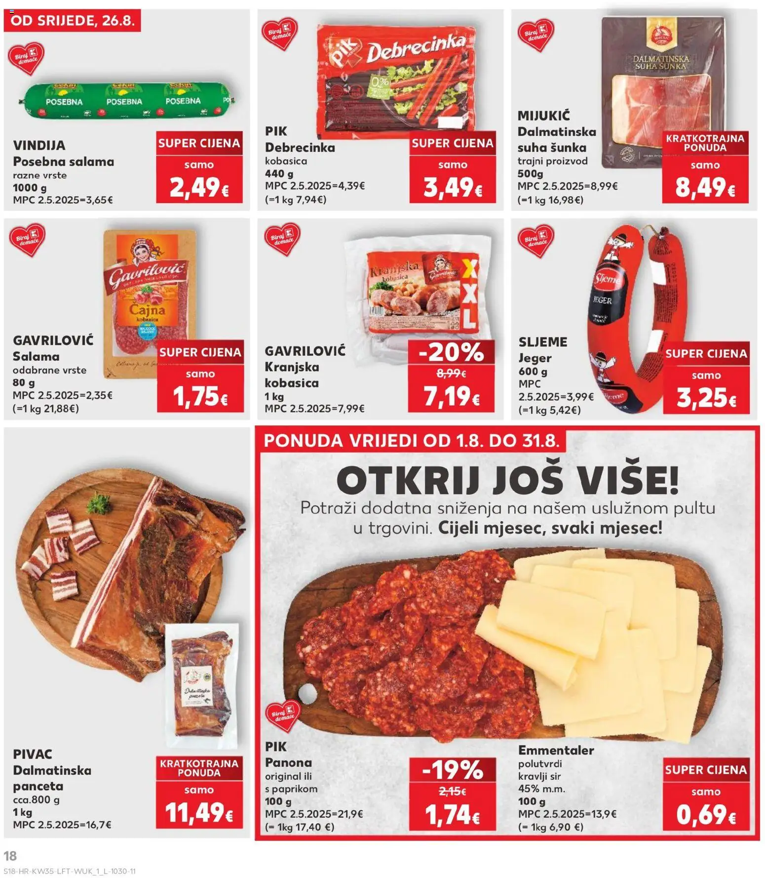 Kaufland HR akciós ujság - amely érvényes a következő dátumtól: 2026.08.26. | Oldal: 18