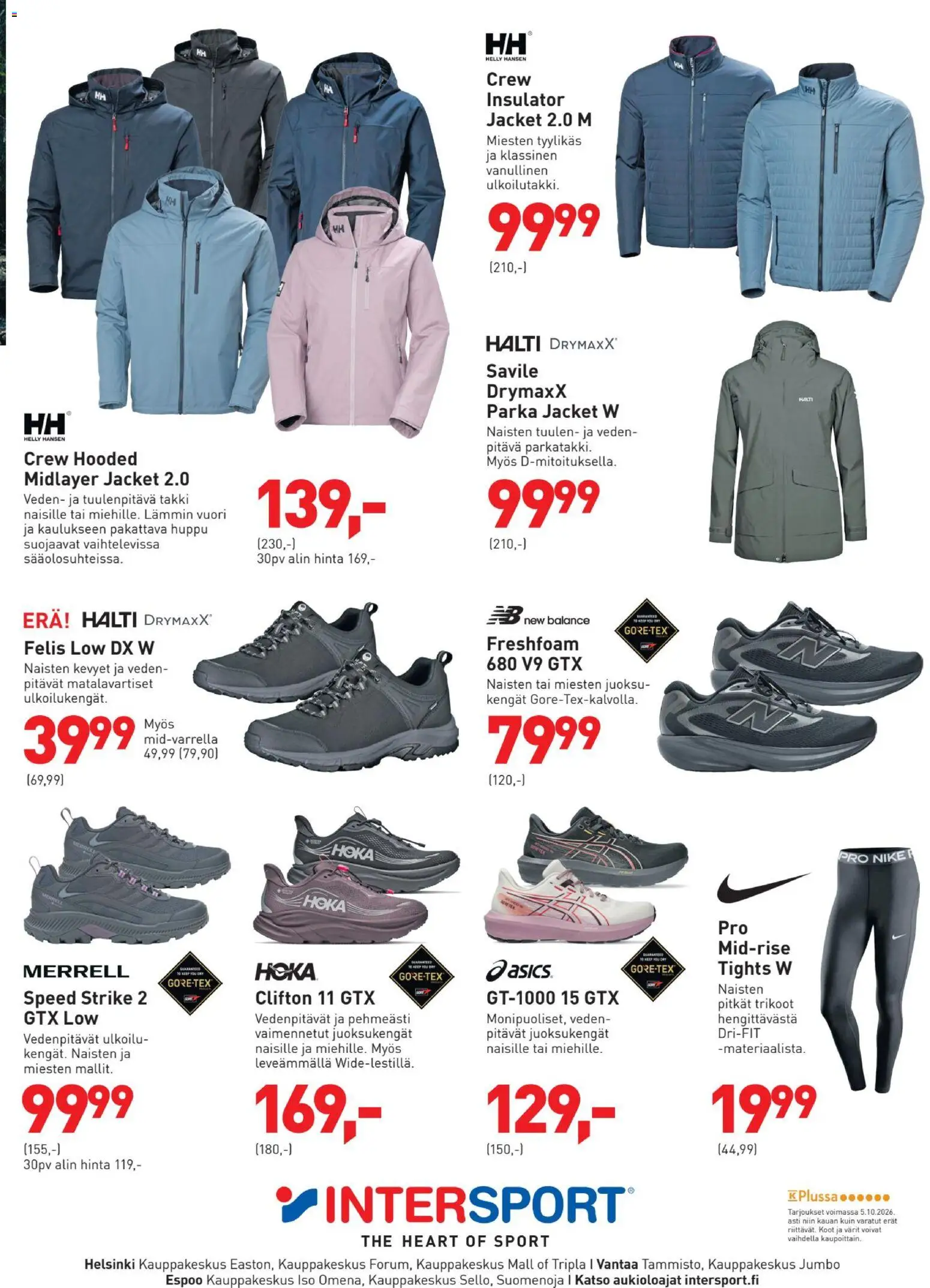 Intersport Ulkoilu päivä – voimassa 26/09/2026 alkaen | Sivu: 2 | Tuotteet: Takki, Trikoot