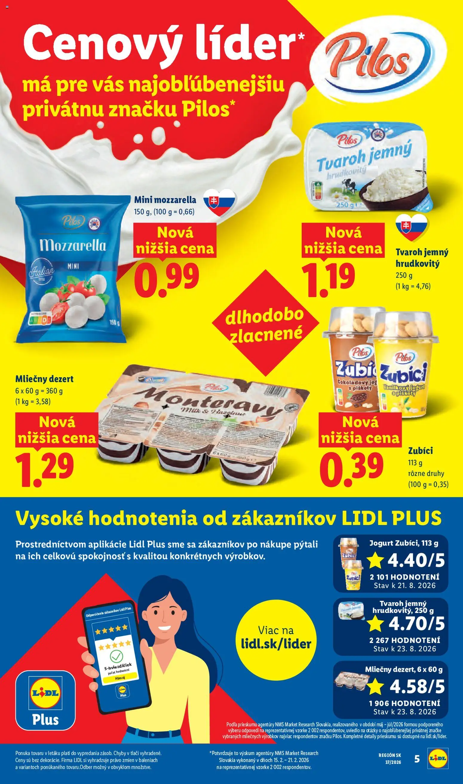Nové Lidl akcie – leták je platný od 07.09.2026 | Strana: 5 | Produkty: Jogurt, Piškóty, Tvaroh, Dezert