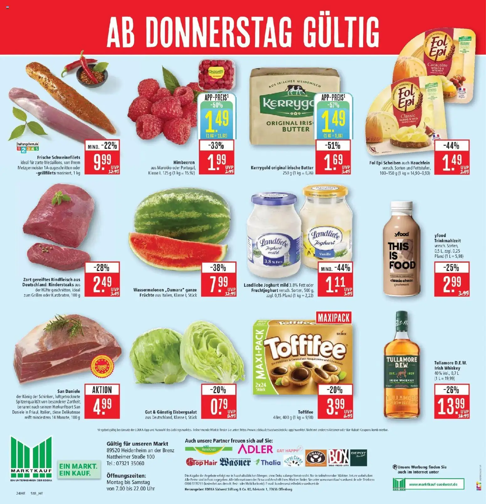 Marktkauf Prospekt Heidenheim – gültig ab 27.07.2026 | Seite: 32 | Produkte: Himbeeren, YFood, Whiskey, Uhr