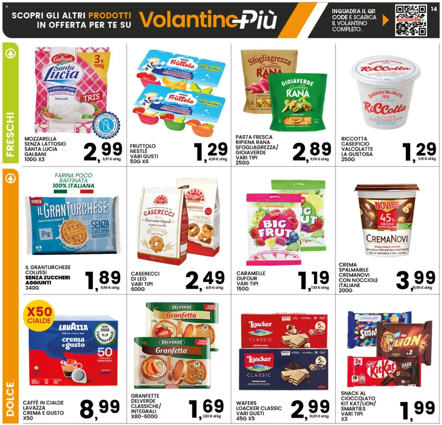 Volantino Interspar del 10/09/2026 | Pagina: 14 | Prodotti: Crema, Cioccolato, Tè, Cialde