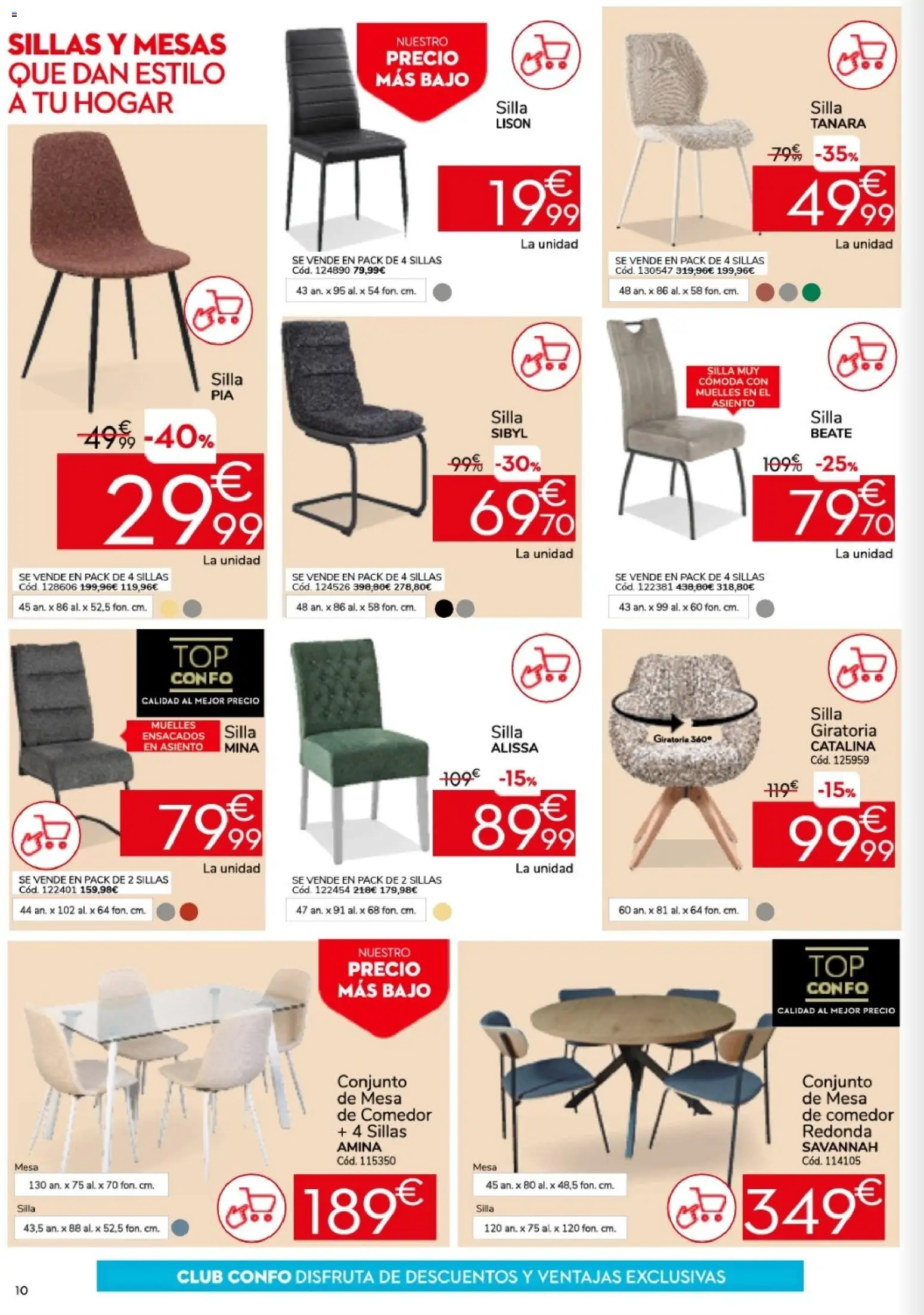 Conforama Practica Sofing │ válido desde el 26.05.2026 | Página: 10 | Productos: Silla giratoria, Mesa, Silla