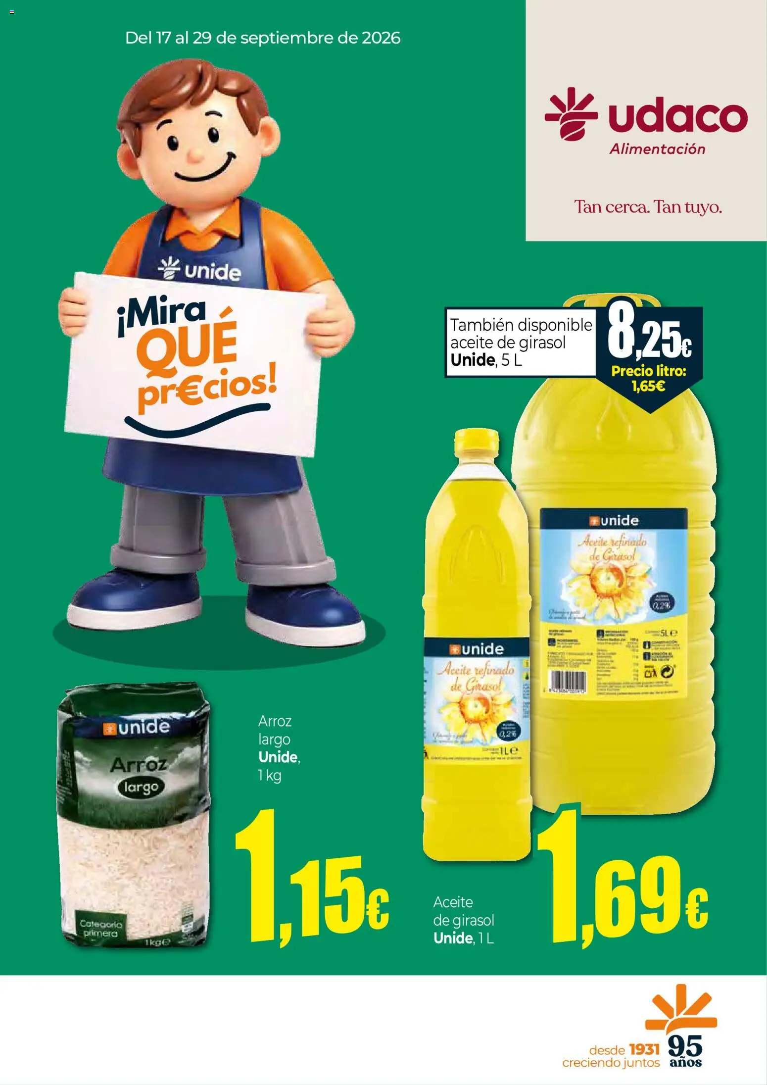 Unide Mira qué precios │ válido desde el 17/09/2026 | Página: 1 | Productos: Aceite, Arroz, Aceite de girasol