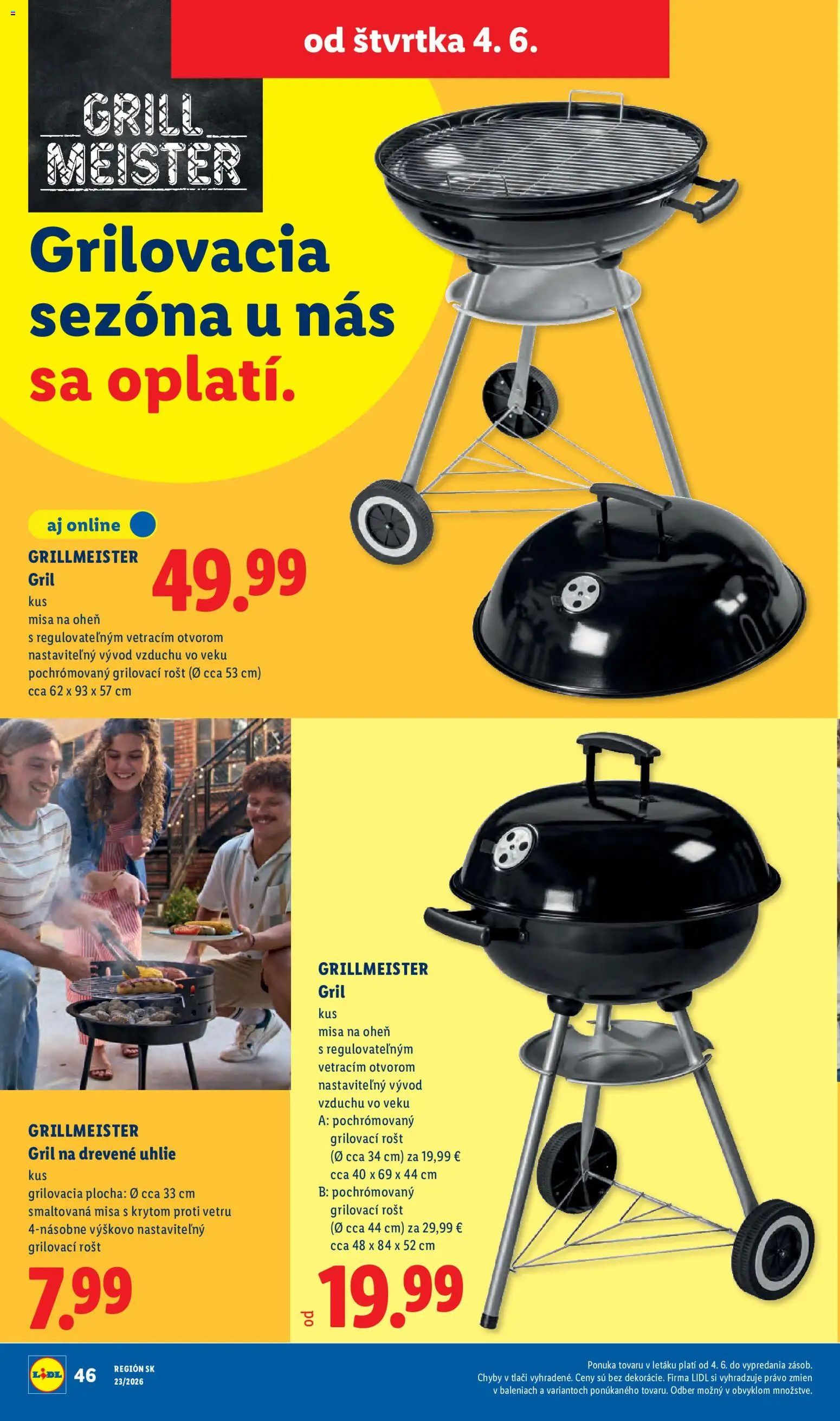 Nové Lidl akcie – leták je platný od 01.06.2026 | Strana: 82 | Produkty: Gril, Rošt, Gril na drevené uhlie