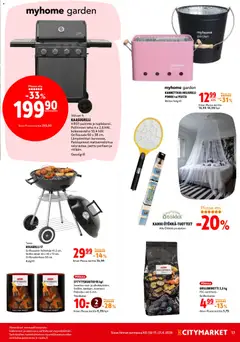 K-Citymarket-mainoslehti voimassa 17.06.2026 alkaen | Sivu: 17 | Tuotteet: Lämpömittari, Kaasugrilli, Hiiligrilli
