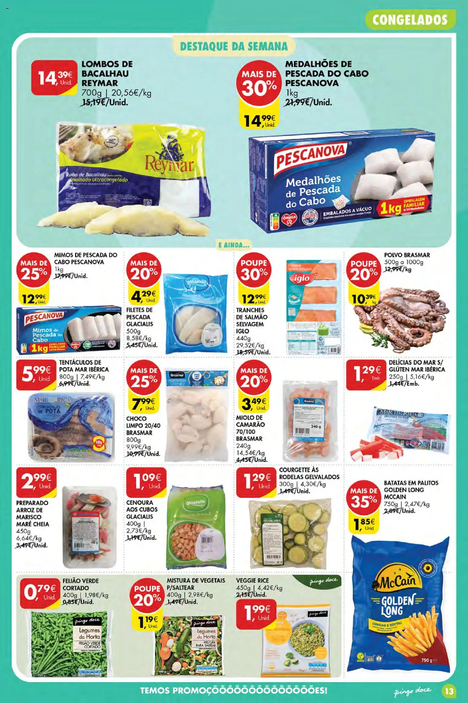 Pingo Doce Poupe Esta Semana Açores │ válido de 03/09/2026 | Página: 13 | Produtos: Bacalhau, Polvo, Ómega, Salmão