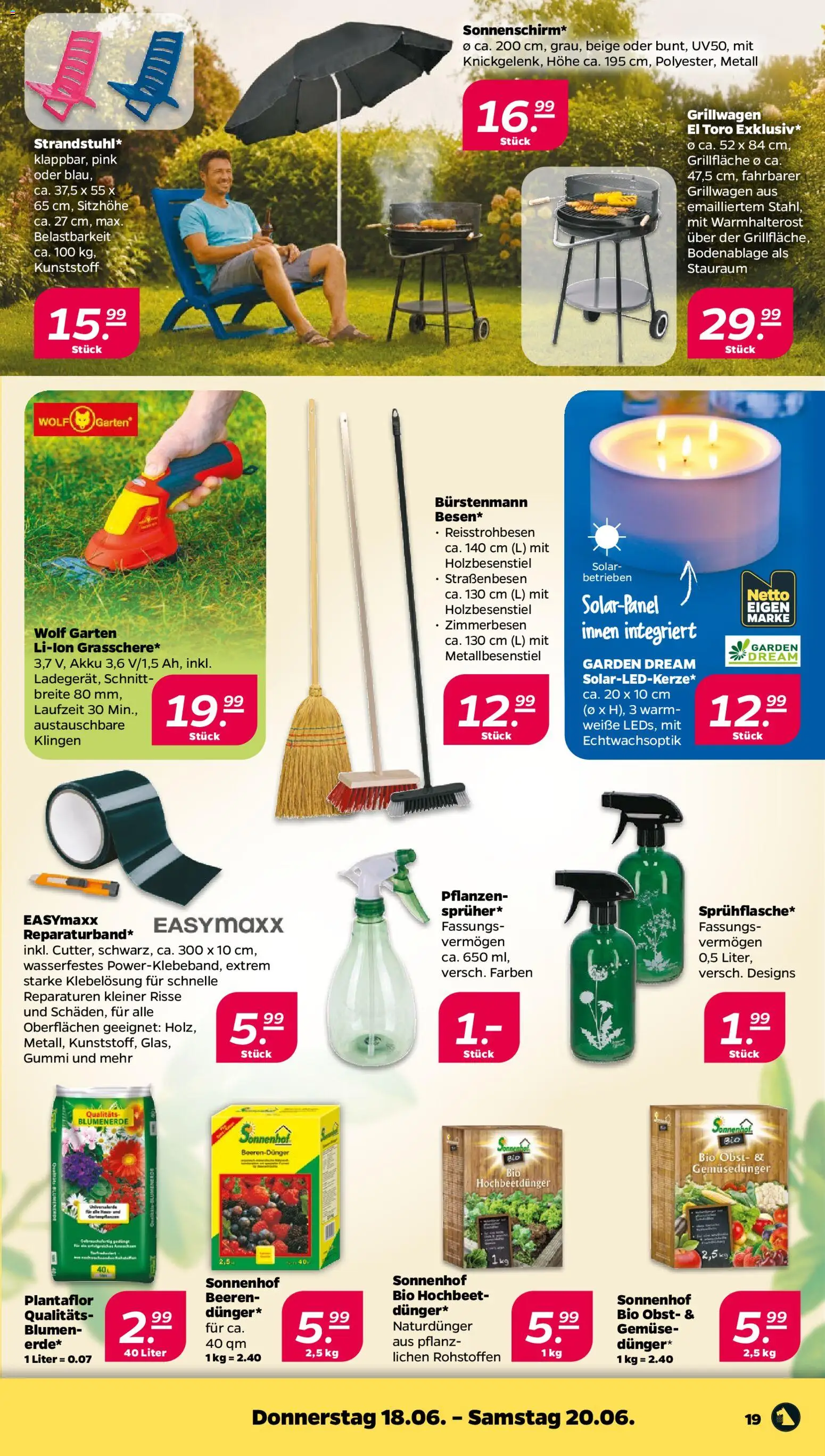 Netto Prospekt – gültig ab 15.06.2026 | Seite: 21 | Produkte: Blumen, Blumenerde, Gemüse, Obst