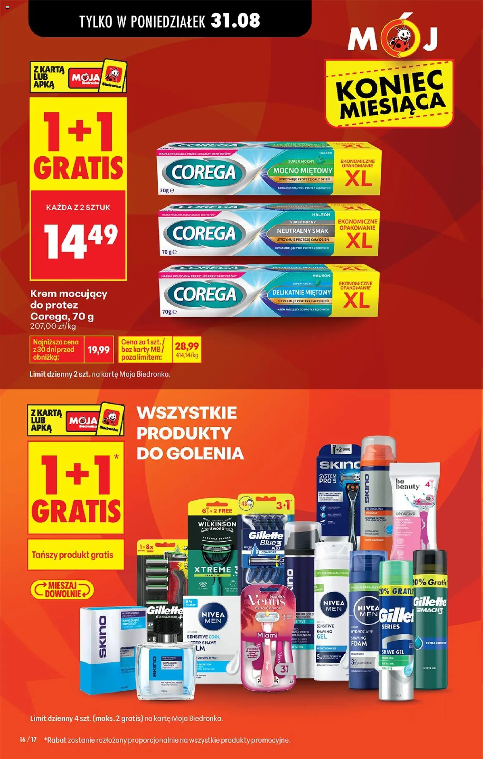 Biedronka Polsko leták od 31.08.2026 | Strana: 18 | Produkty: Corega, Nivea, Krém, Karty