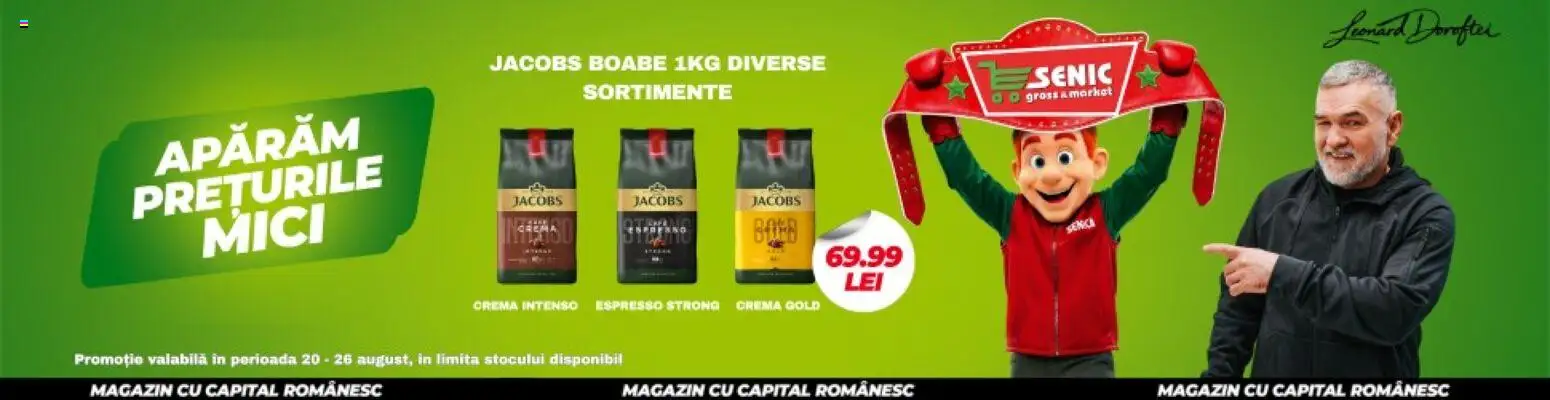Noul catalog Senic – valabil de la 24.08.2026 | Pagină: 1 | Produse: Mici, Jacobs, Cremă