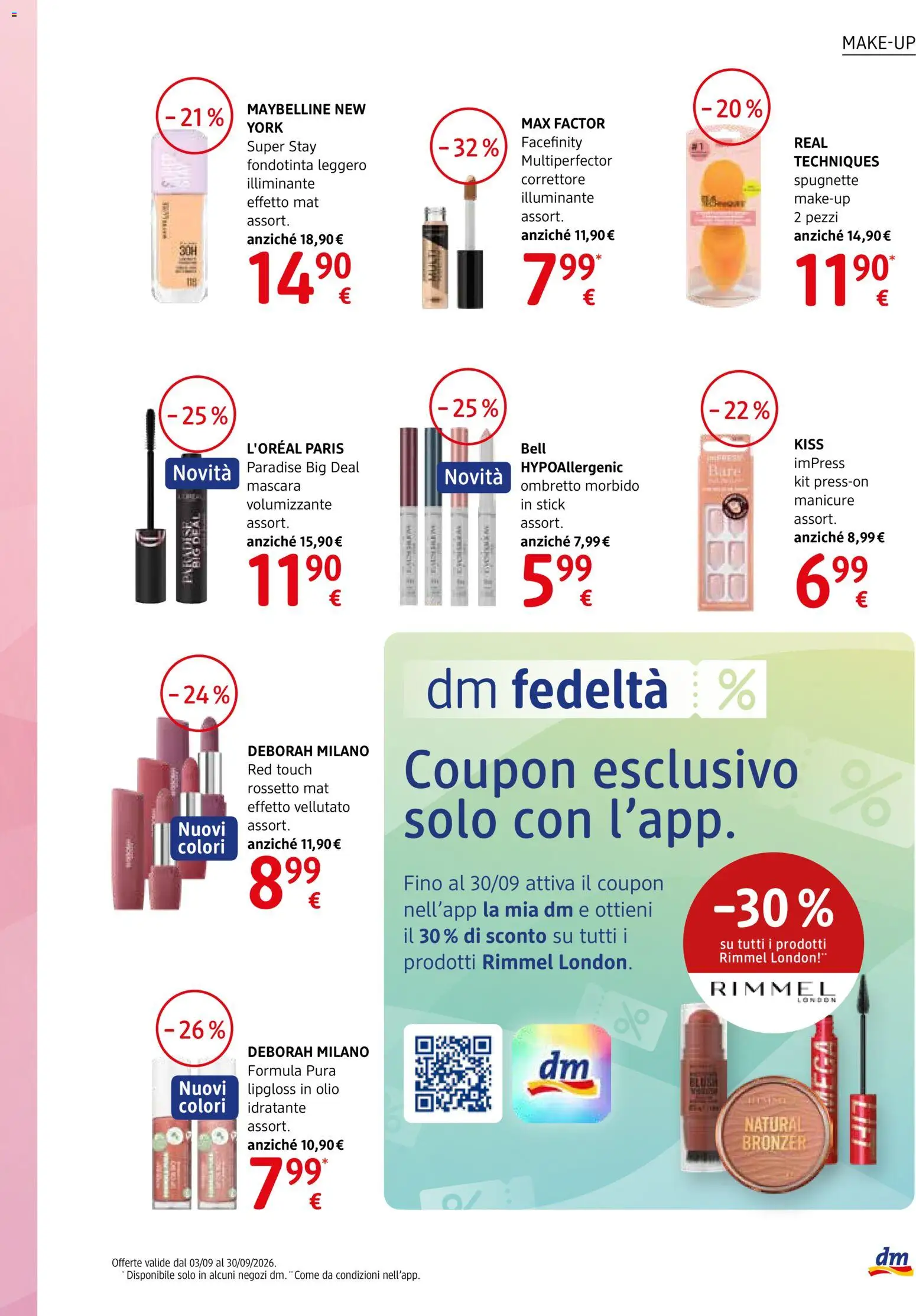 Volantino dm drogerie markt del 03/09/2026 | Pagina: 9 | Prodotti: Ombretto, Rossetto, Olio, Correttore