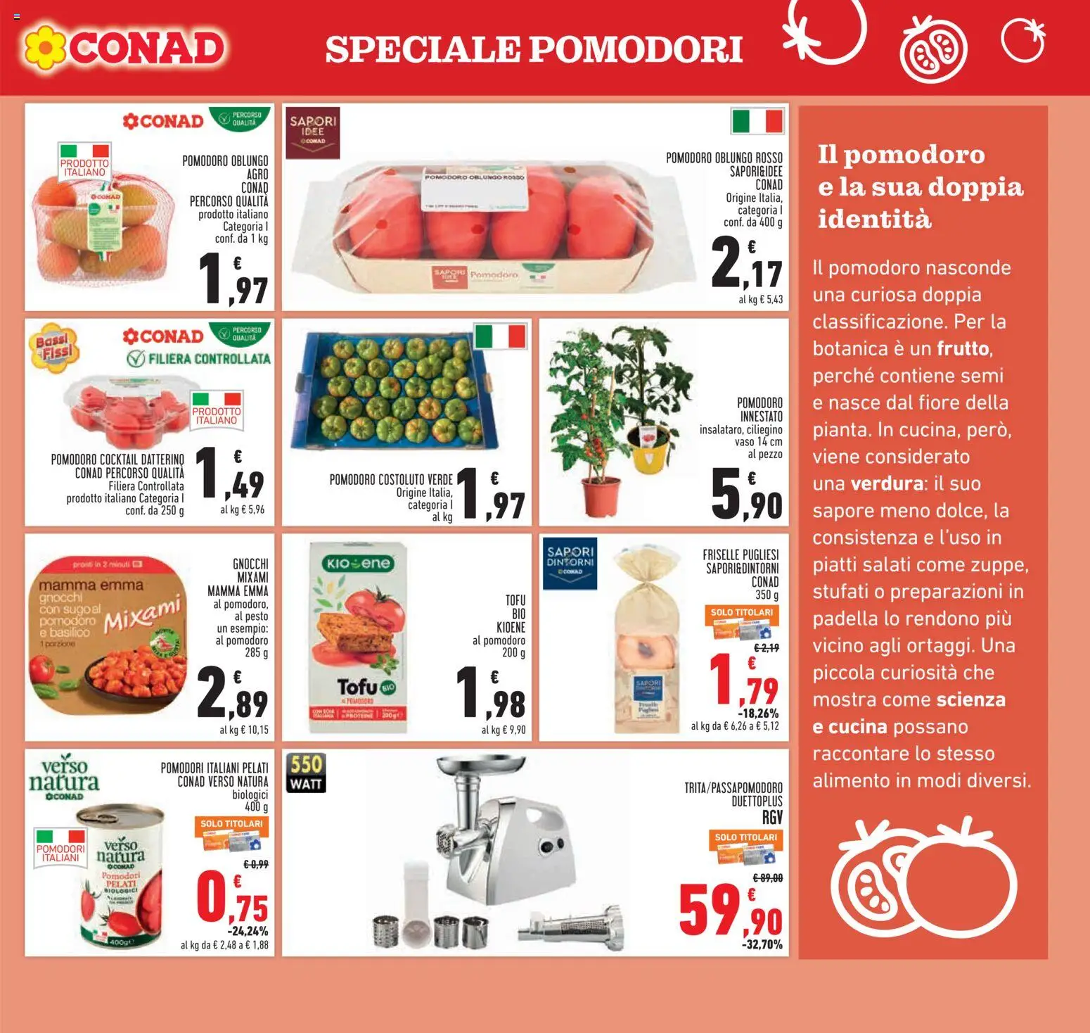 Volantino Conad del 04.06.2026 | Pagina: 11 | Prodotti: Pomodoro, Tofu, Basilico, Sugo