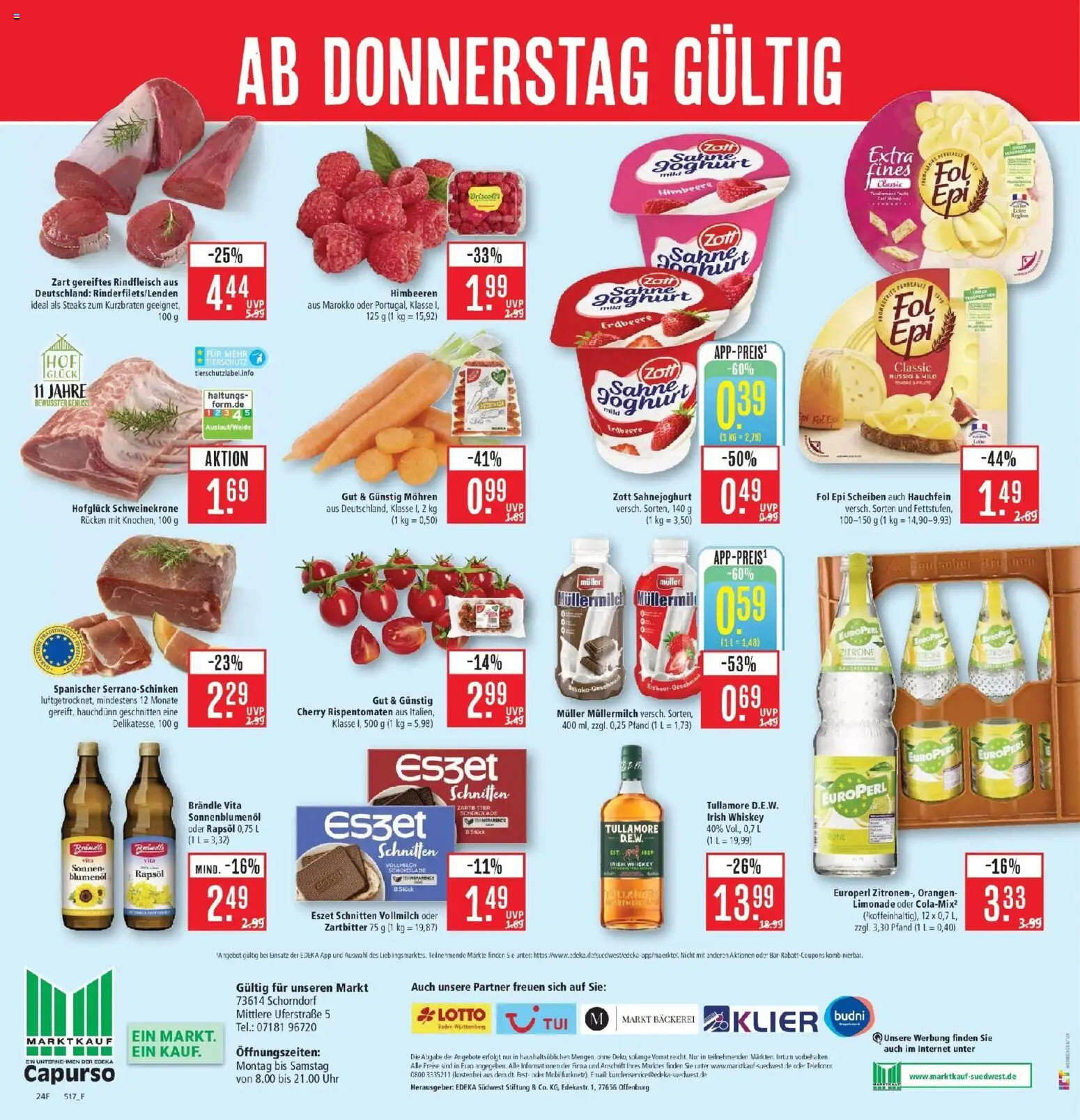 Marktkauf Prospekt Schorndorf (ab 21.09.2026) » Angebote online | Seite: 28 | Produkte: Limonade, Zitrone, Müllermilch, Whiskey