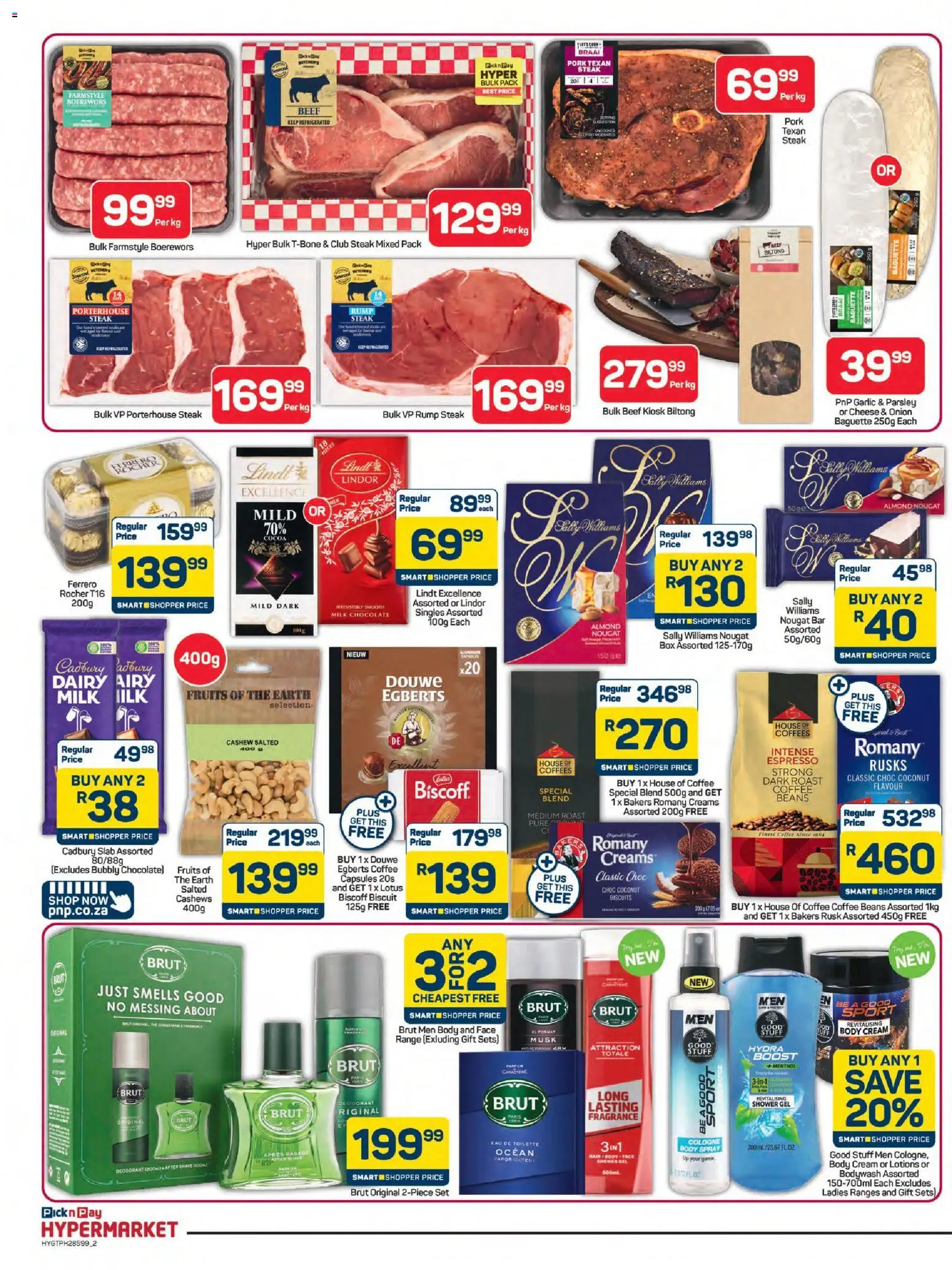 New Pick n Pay catalogue – valid from 08.06.2026 | Page: 2 | Products: Boerewors, Body spray, Rusks, Cream