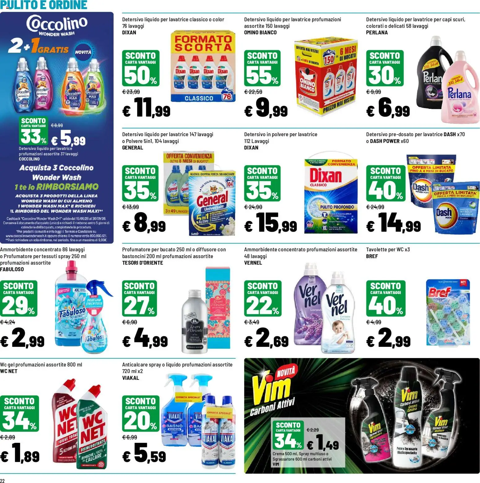 Volantino Iper del 09/07/2026 | Pagina: 22 | Prodotti: Tè, Anticalcare, Sgrassatore, Profumo