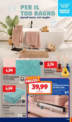 Anteprima del volantino Aldi volantino valido a partire dal 13/07/2026 | Pagina: 31 | Prodotti: Piastra per capelli, Bagno, Doccia, Tappeto