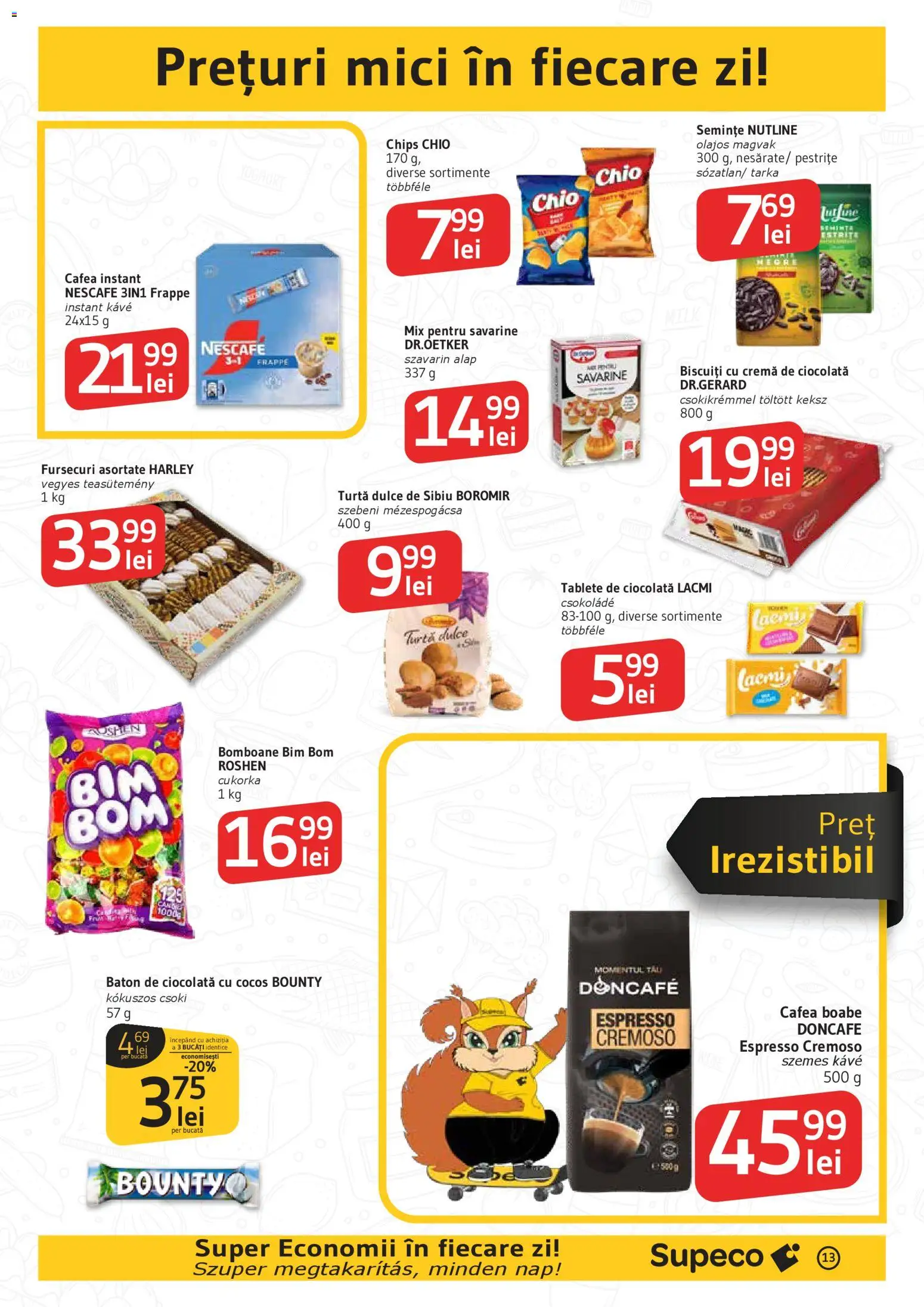 Noul catalog Supeco – valabil de la 30.04.2026 | Pagină: 13 | Produse: Semințe, Cafea, Bomboane, Biscuiți