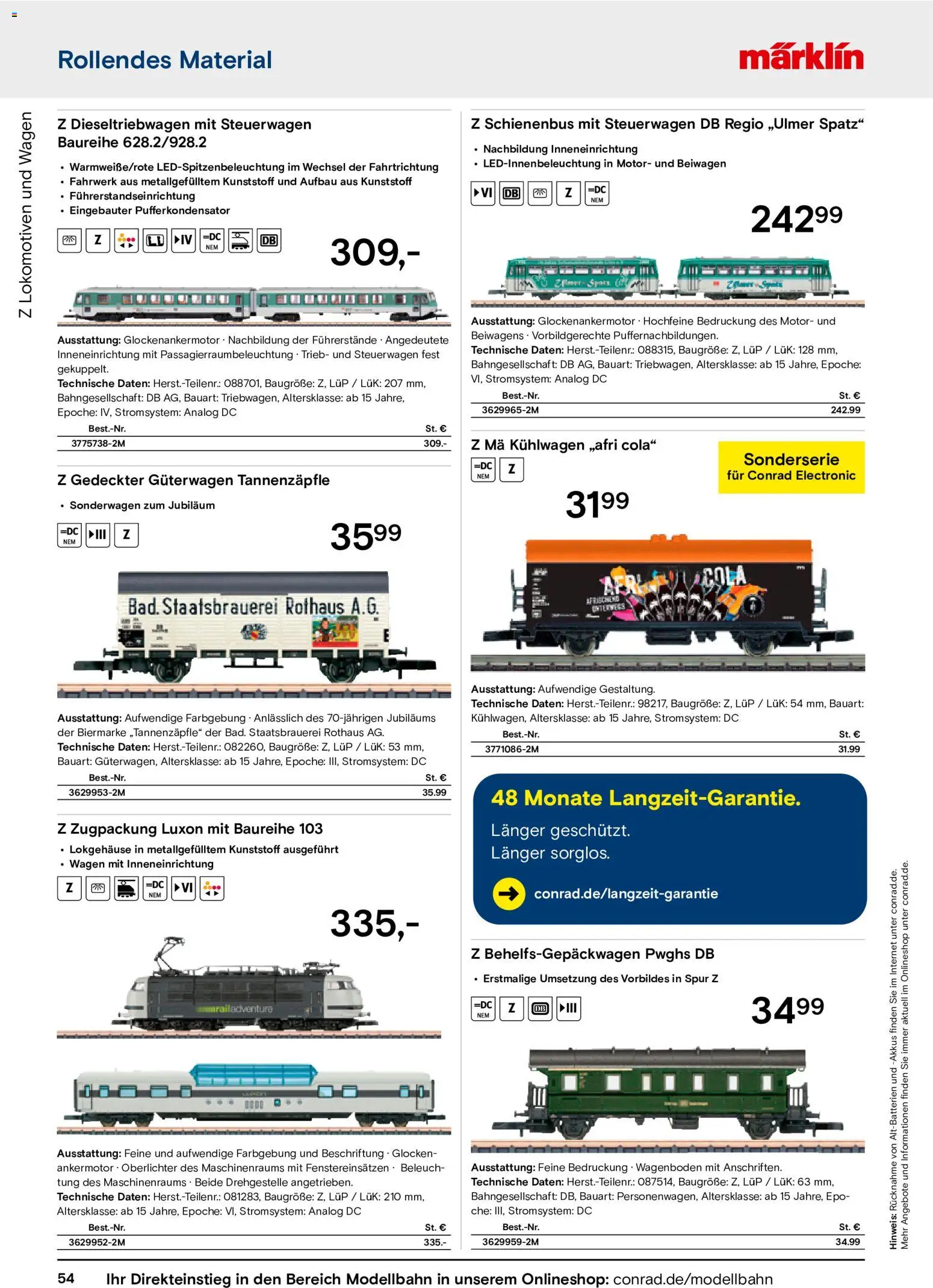 Conrad Modellbahn Katalog – gültig ab 07.09.2026 | Seite: 58 | Produkte: Cola