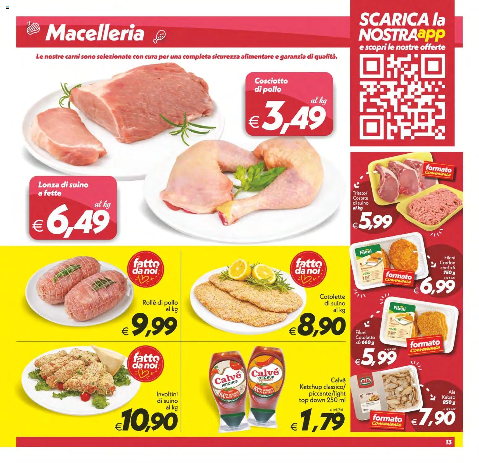 Volantino SuperConveniente del 23/10/2026 | Pagina: 13 | Prodotti: Pollo, Ketchup, Suino, Top