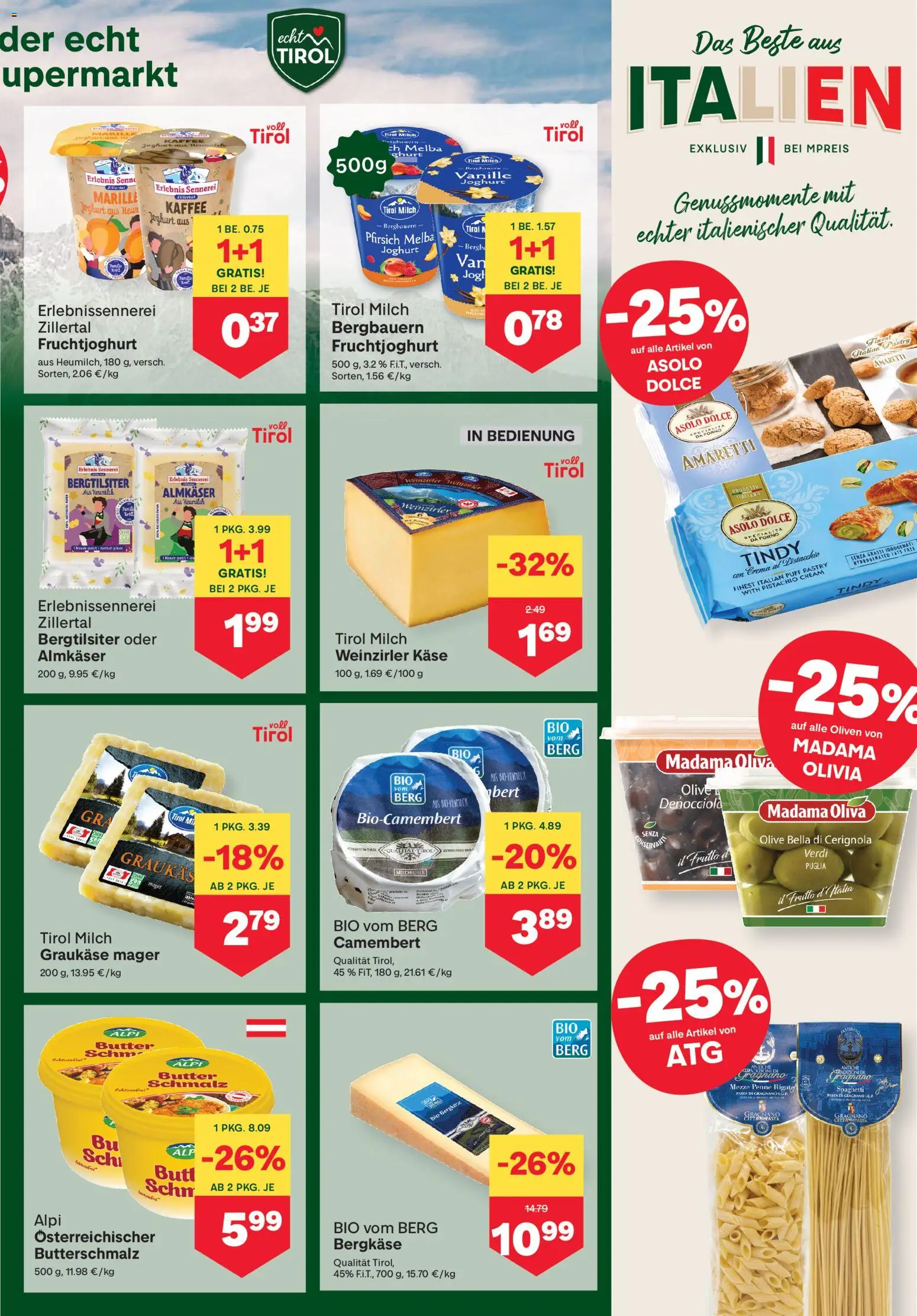 MPREIS Flugblatt gültig ab 03.09.2026 | Seite: 5 | Produkte: Vanille, Butter, Käse, Spaghetti
