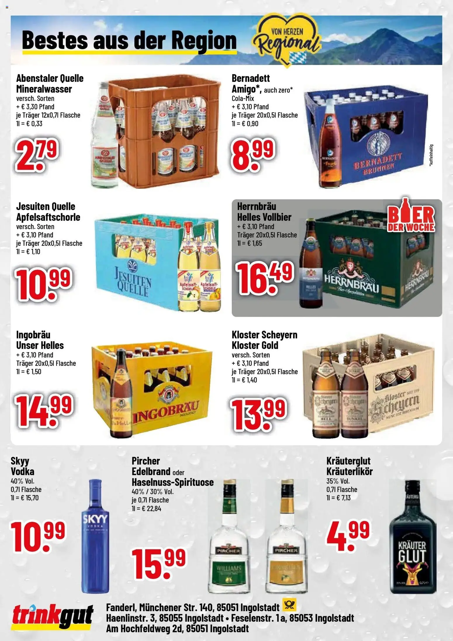 Trinkgut Prospekt Ingolstadt (ab 12.10.2026) » Angebote online | Seite: 4 | Produkte: Mineralwasser, Vodka
