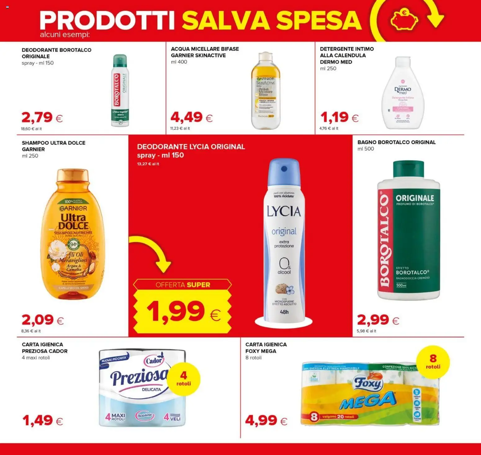 Volantino Tigre del 08/10/2026 | Pagina: 23 | Prodotti: Shampoo, Acqua micellare, Intimo, Bagno