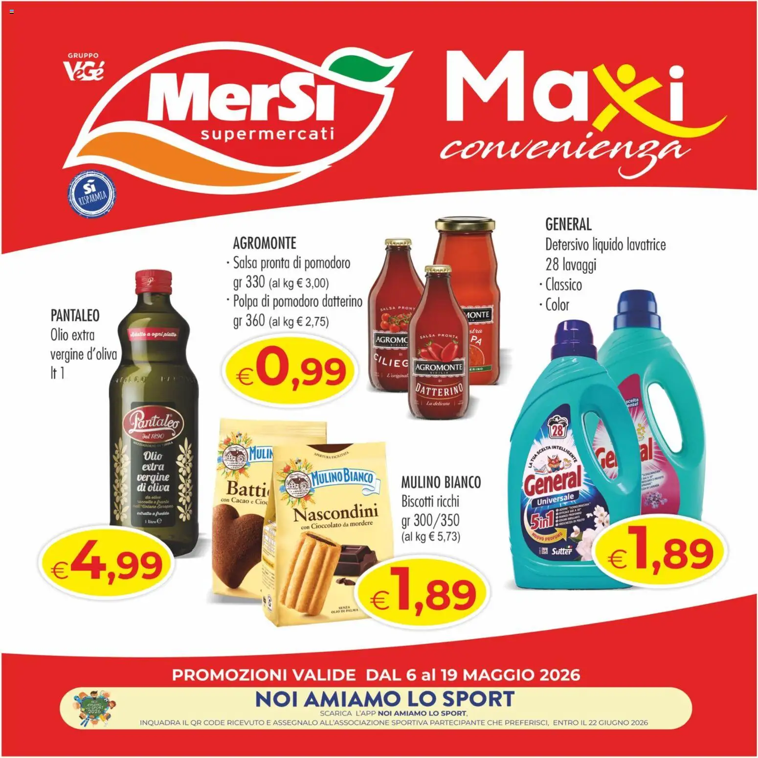 Volantino MerSi Supermercati del 06.05.2026 | Pagina: 1 | Prodotti: Cioccolato, Cacao, Piatto, Profumo