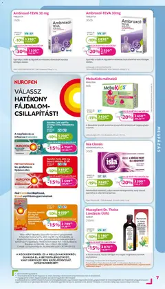 Kulcs Patika akciós újság - amely érvényes a következő dátumtól: 2026.10.01. | Oldal: 7 | Termékek: Ibuprofen, Nyalóka, Tabletta, Szirup