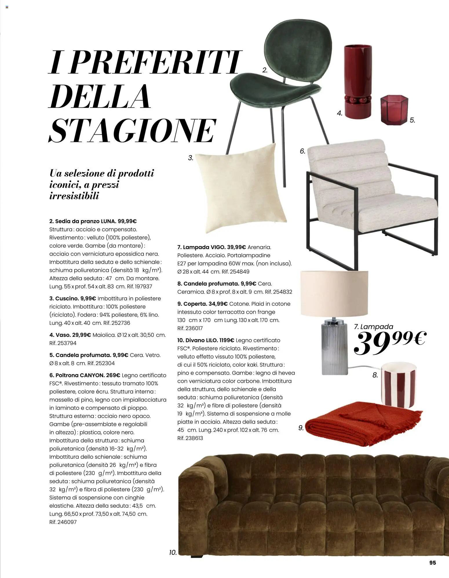 Volantino Maisons du Monde del 23/09/2026 | Pagina: 95 | Prodotti: Plaid, Divano, Sedia, Candela