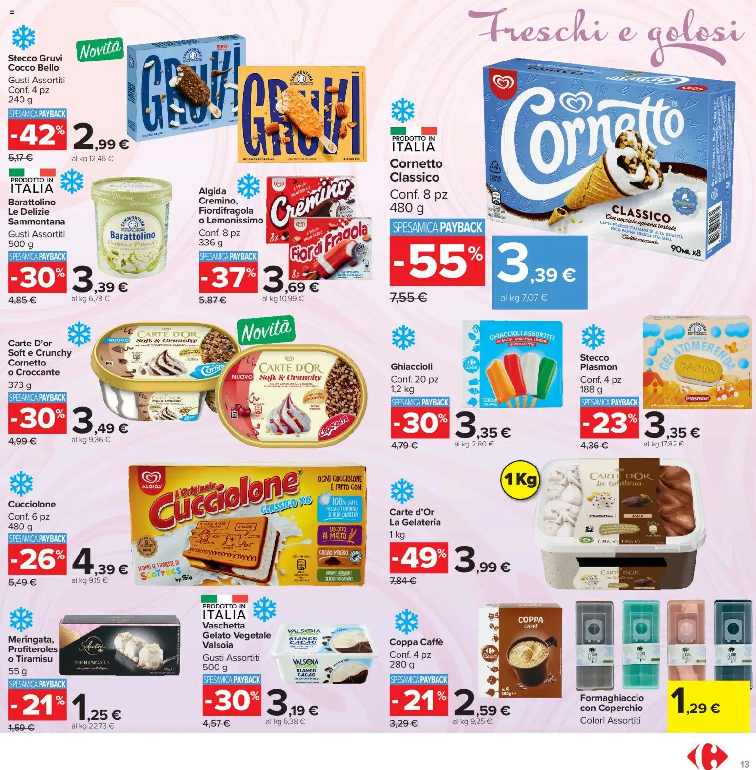 Volantino Carrefour del 16.06.2026 | Pagina: 13 | Prodotti: Latte, Cacao, Amarena, Formaghiaccio