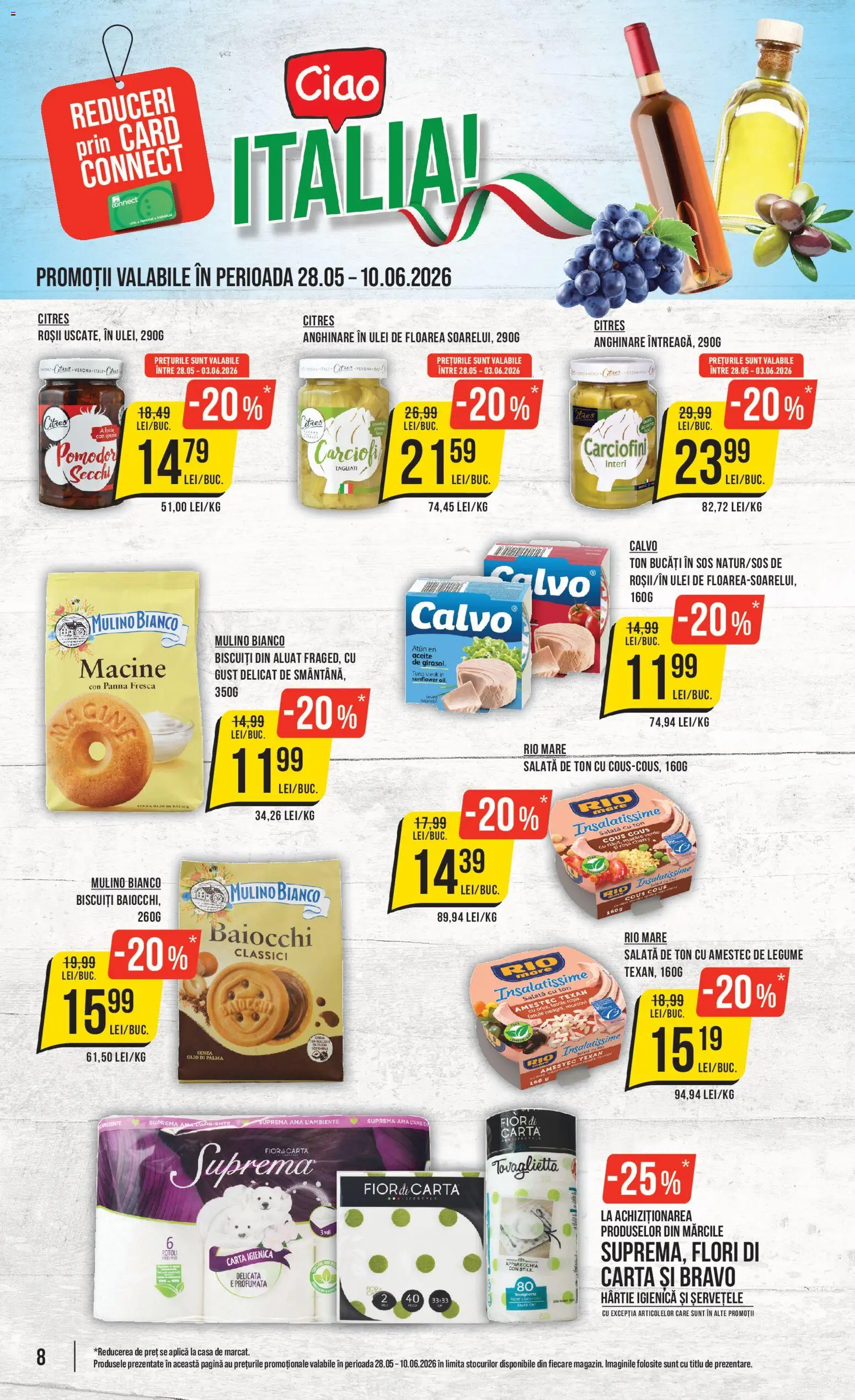 Noul catalog Mega Image – valabil de la 28.05.2026 | Pagină: 8 | Produse: Aluat, Ulei, Salată, Legume