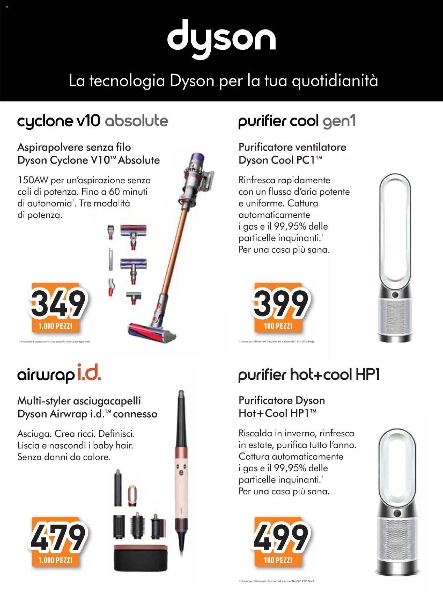 Volantino Unieuro del 11.06.2026 | Pagina: 33 | Prodotti: Ventilatore, Aspirapolvere, Asciugacapelli, Dyson