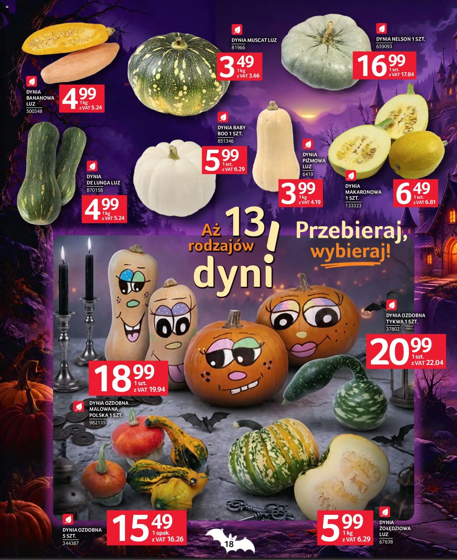 Selgros cash&carry gazetka od 22.10.2026 | Strona: 18 | Produkty: Dynia, Dynia piżmowa